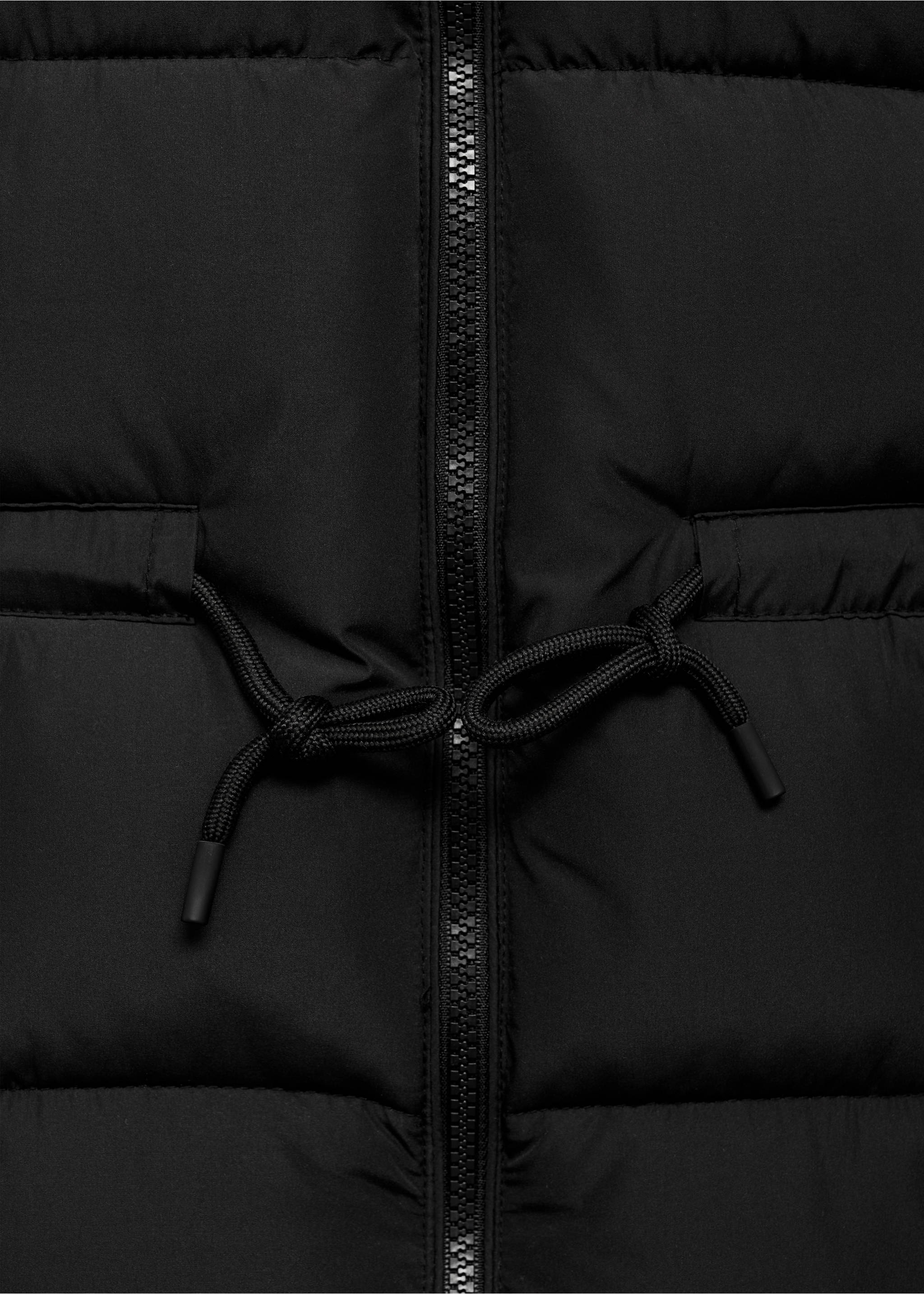 Gilet matelassé long - Détail de l'article 0, Noir. Ref: 77024438-00.