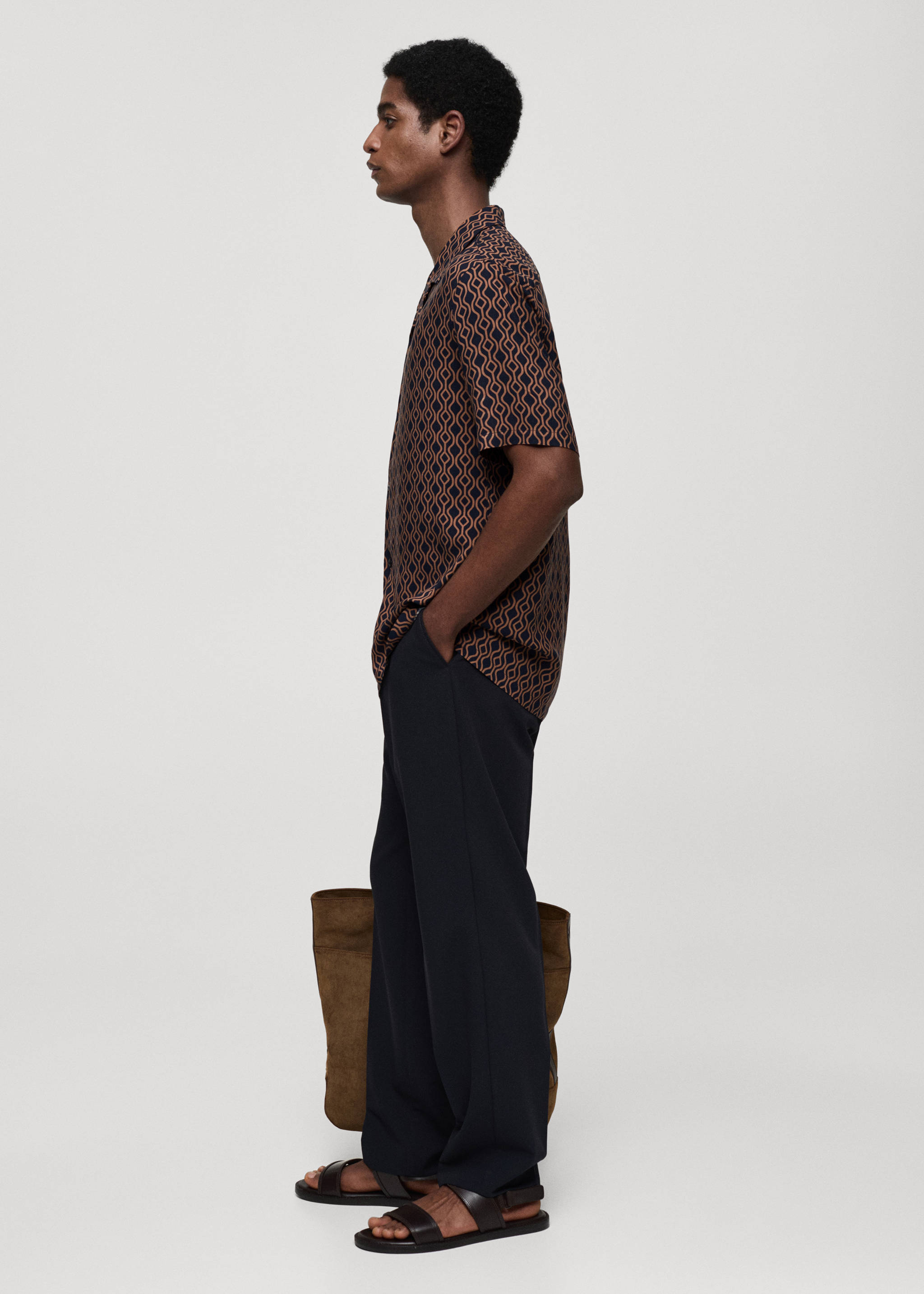 Printed fluid regular-fit shirt - Details of the article 2