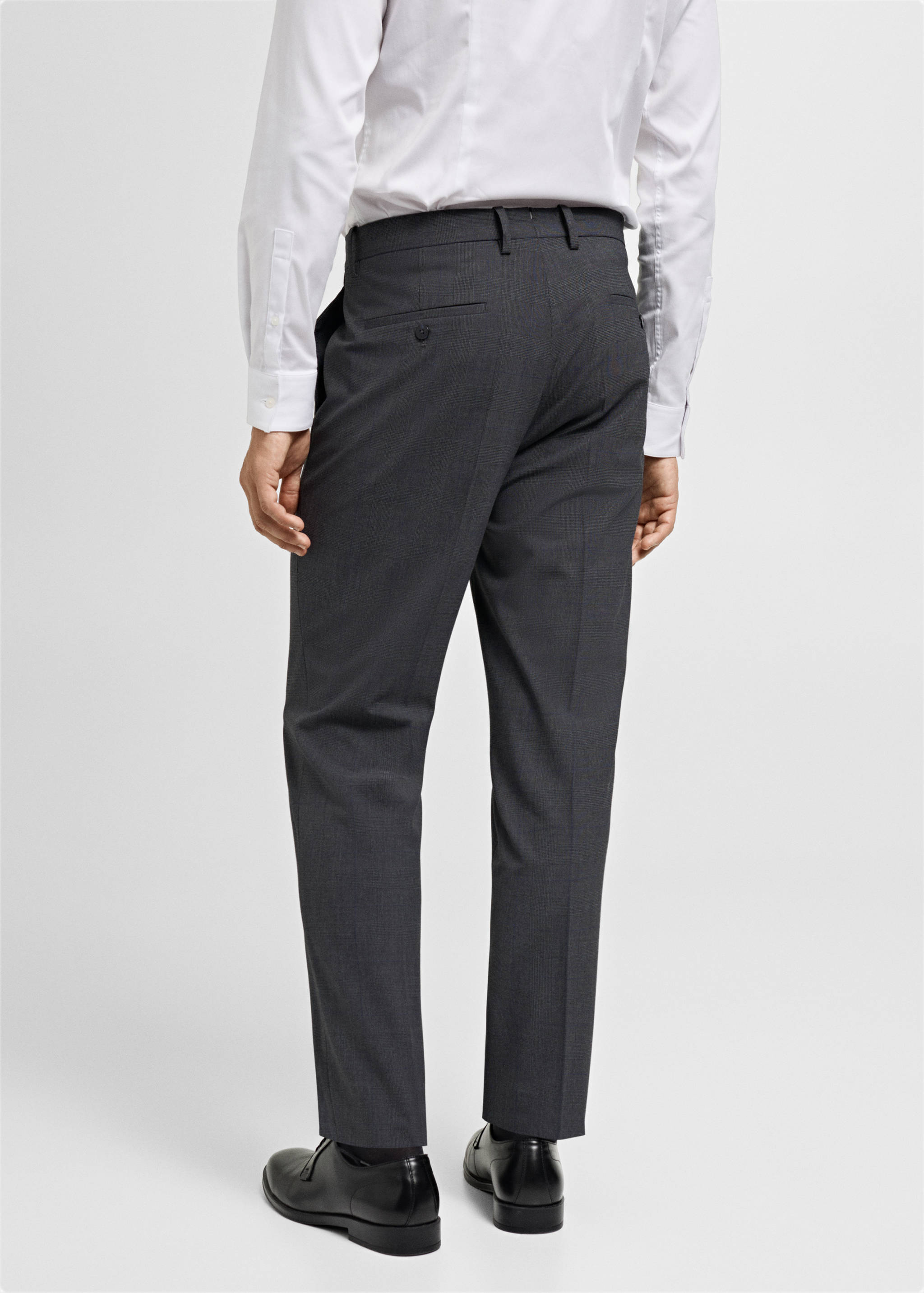 Stretch fabric super slim-fit suit trousers - Reverse of the article