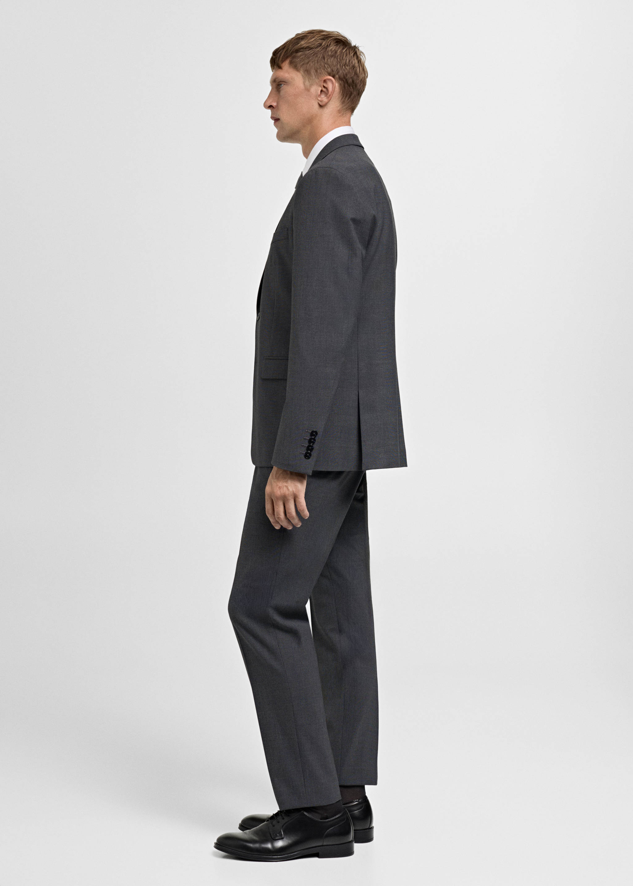 Stretch fabric super slim-fit suit trousers - Details of the article 2