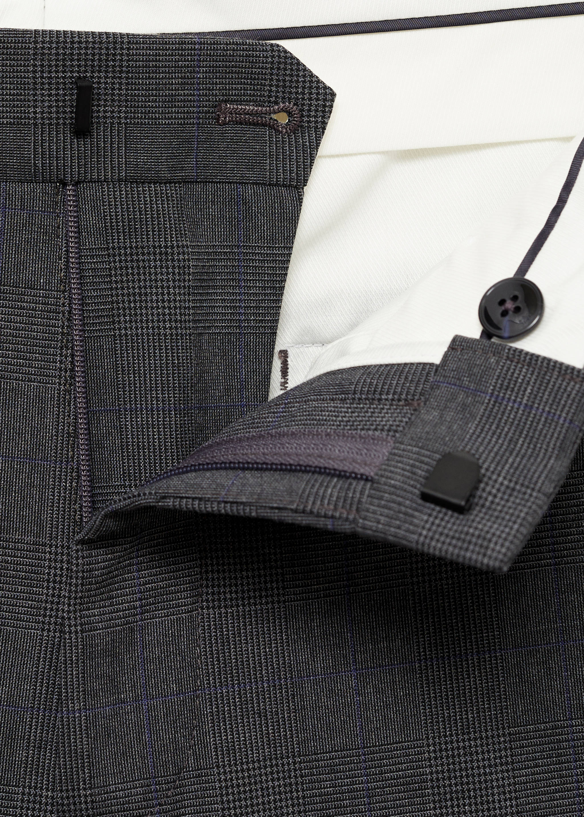 Stretch fabric super slim-fit suit trousers - Details of the article 8