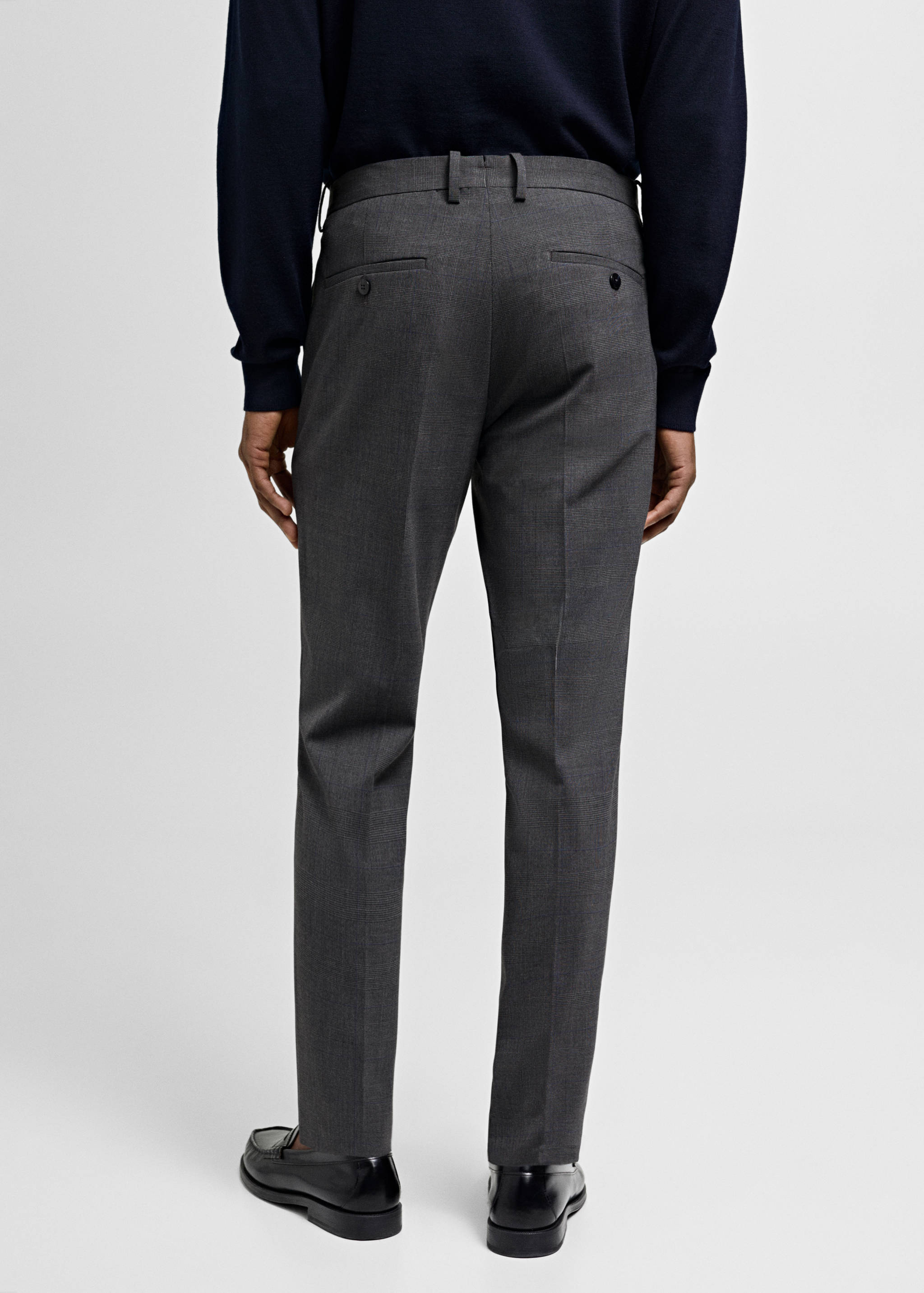 弹力面料超修身西装裤 - null