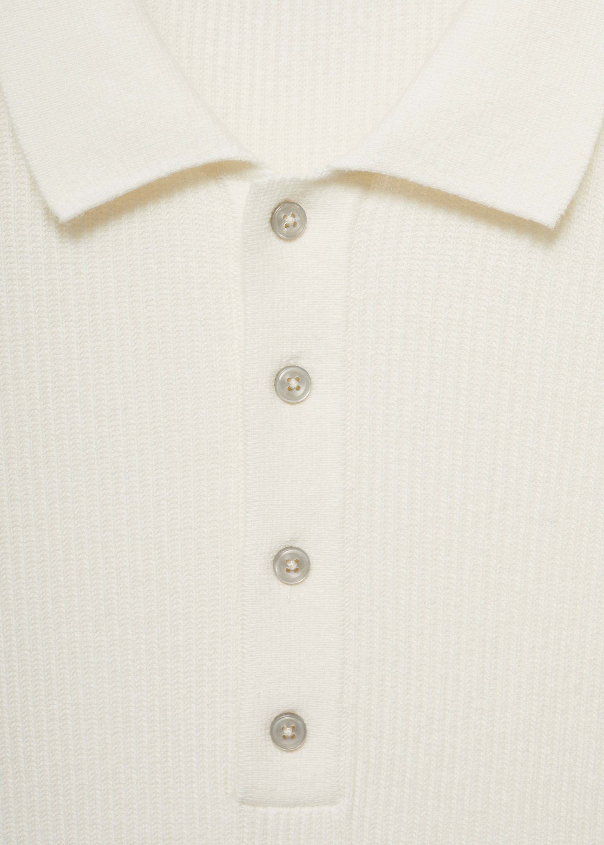 Cotton-blend ribbed polo sweater - Details of the article 8