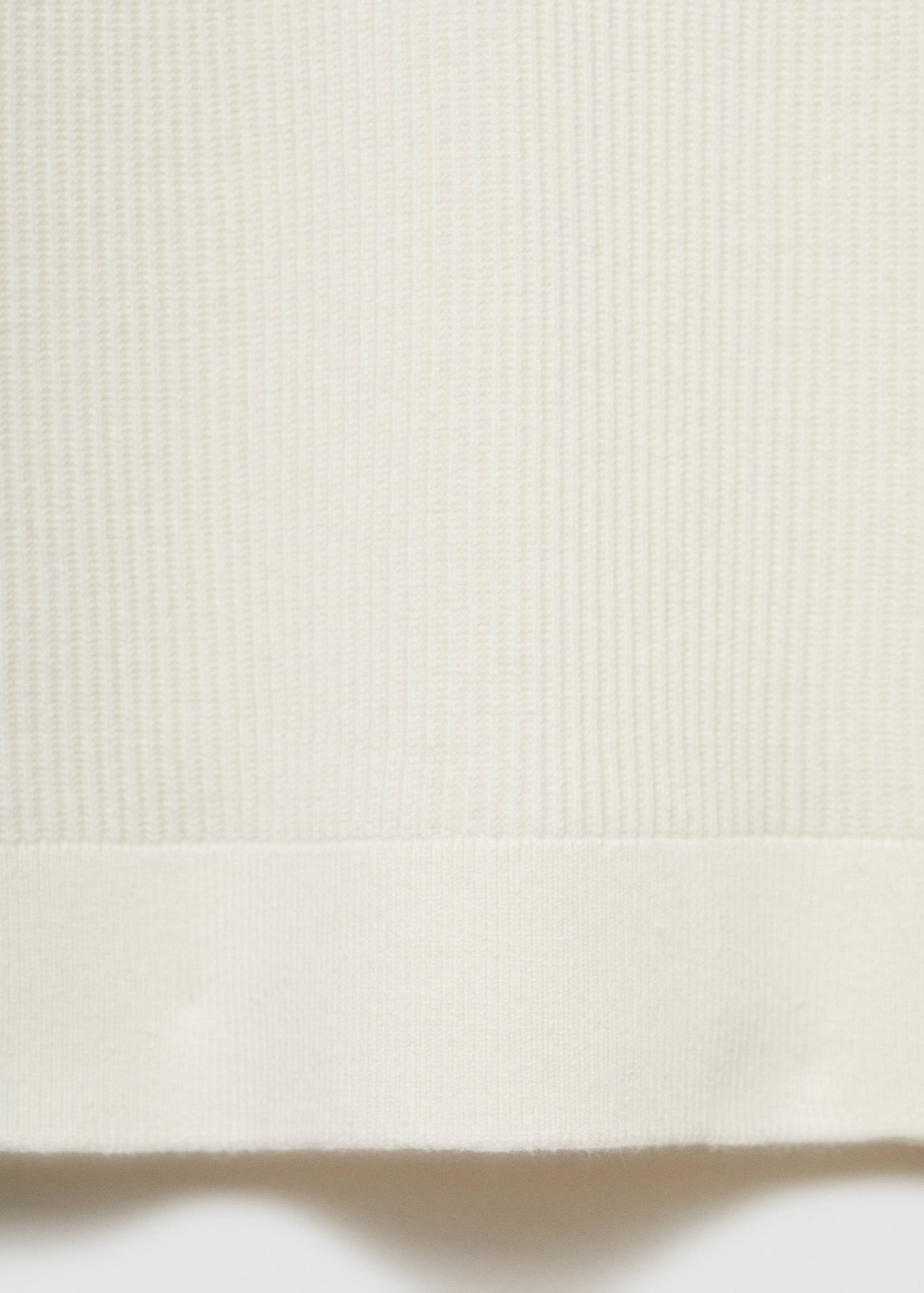 Cotton-blend ribbed polo sweater - Details of the article 0