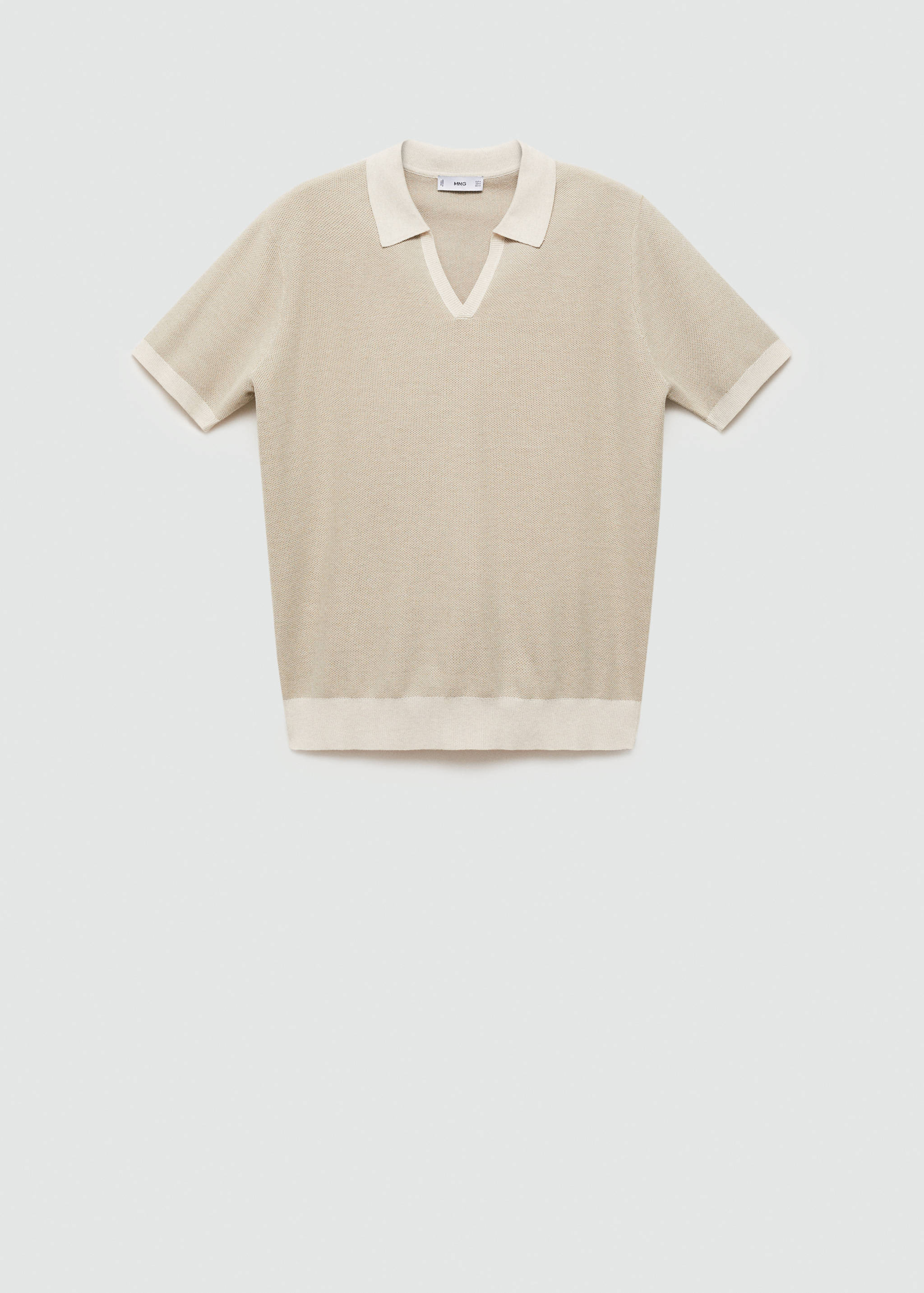 Polo com estrutura e debruns em contraste - Artigo sem modelo