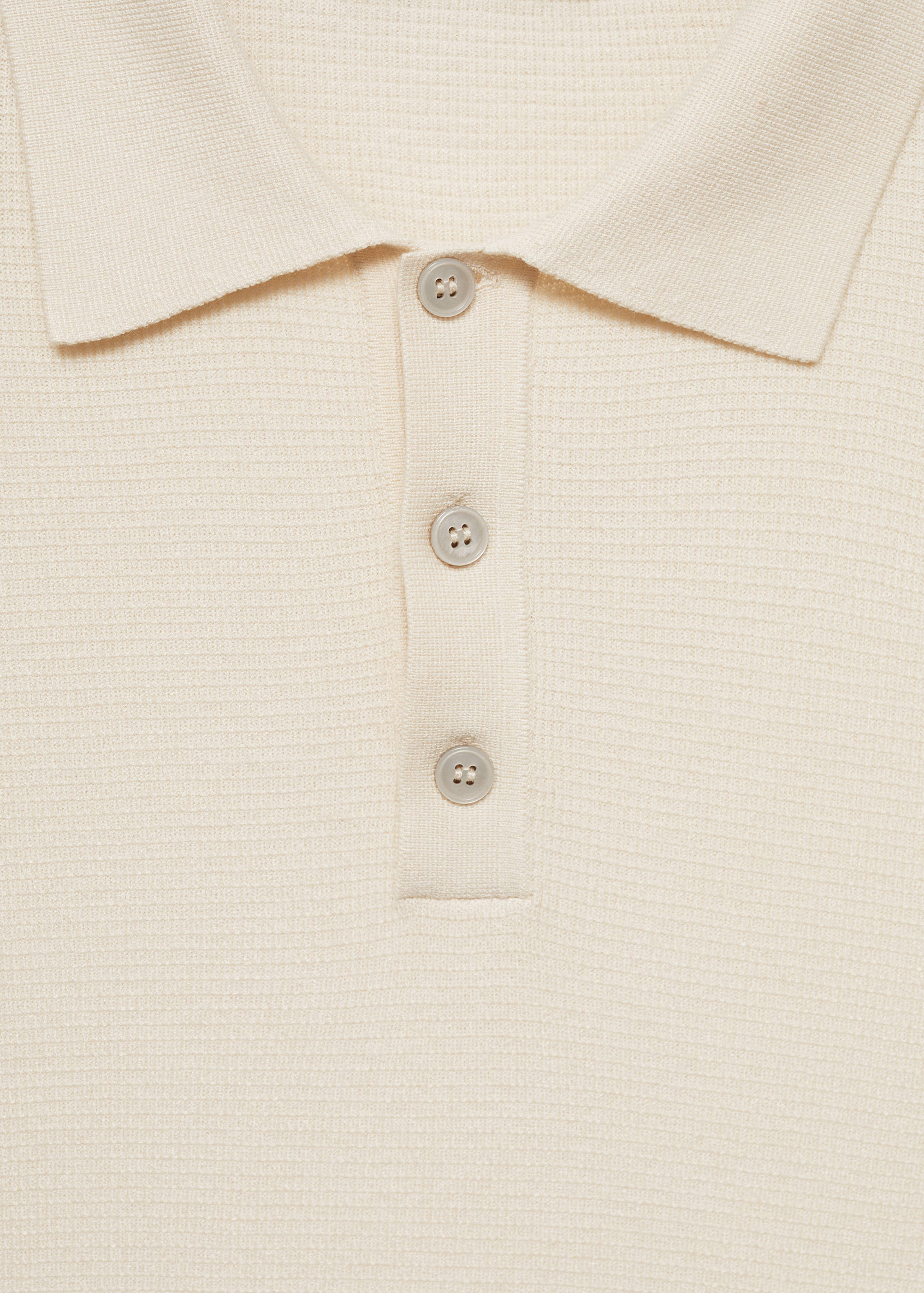 Structured fine-knit polo shirt - Details of the article 8