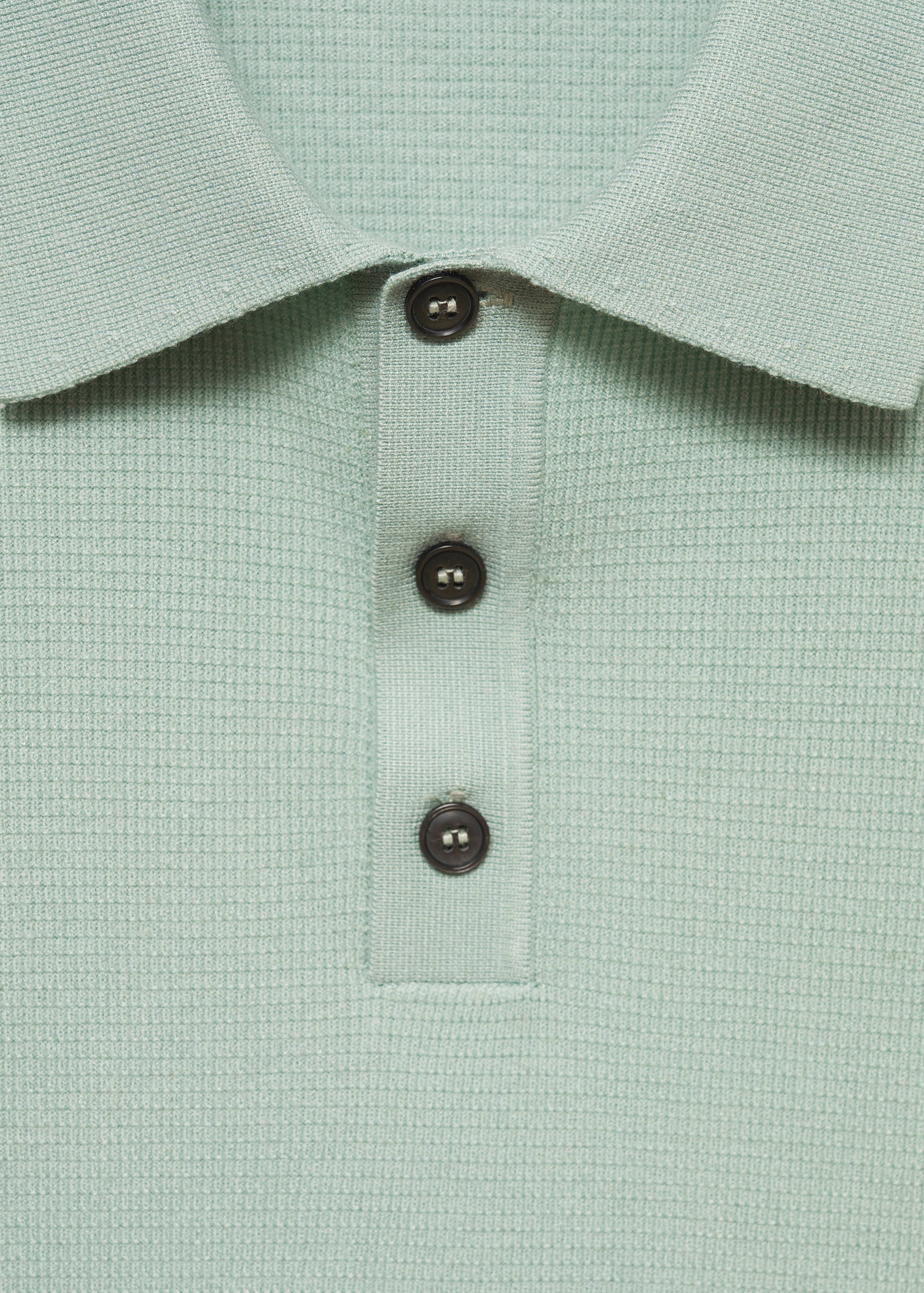 Structured fine-knit polo shirt - Details of the article 8
