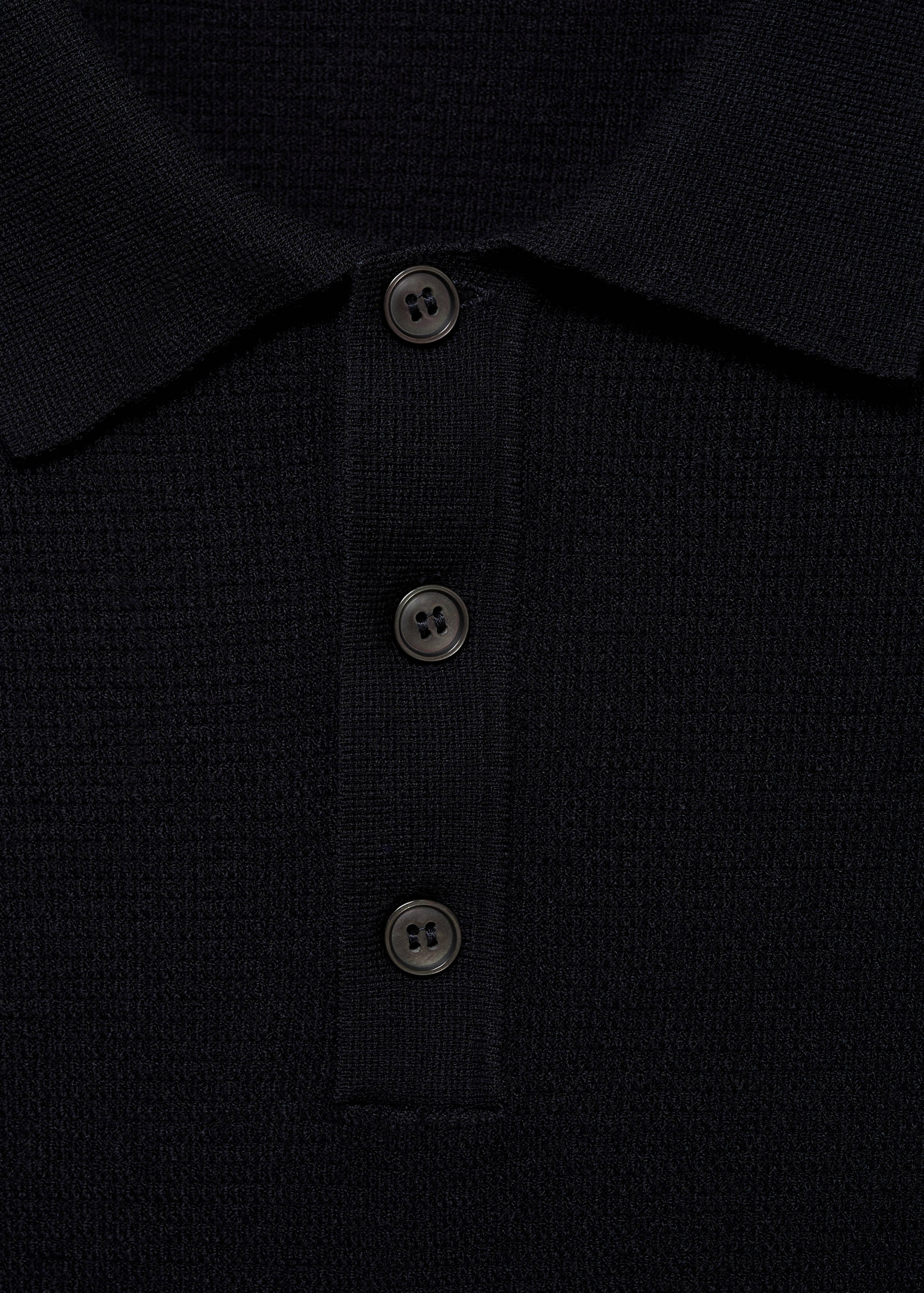 Structured fine-knit polo shirt - Details of the article 8