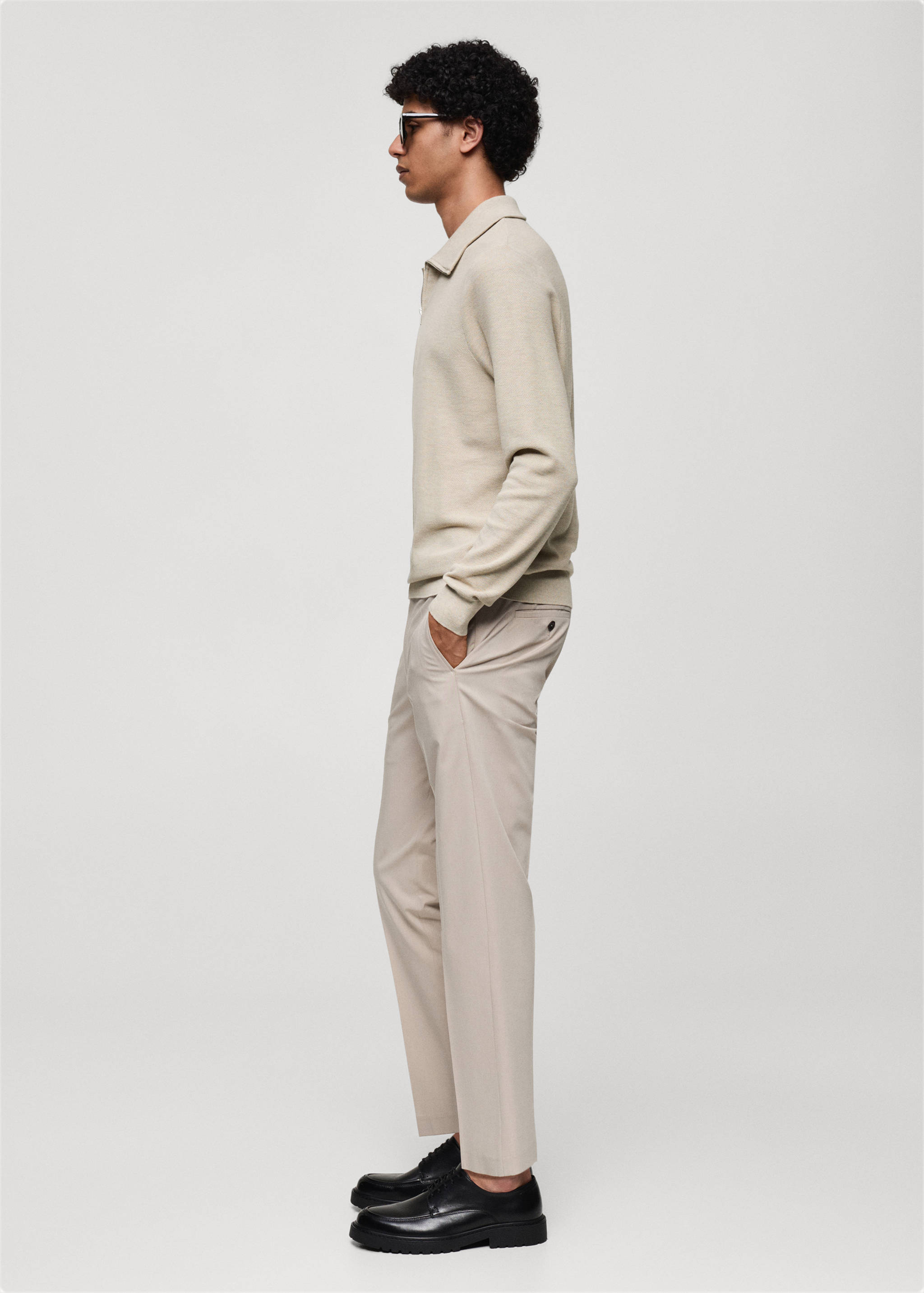 Pull-over structuré col polo zippé - Détail de l'article 2