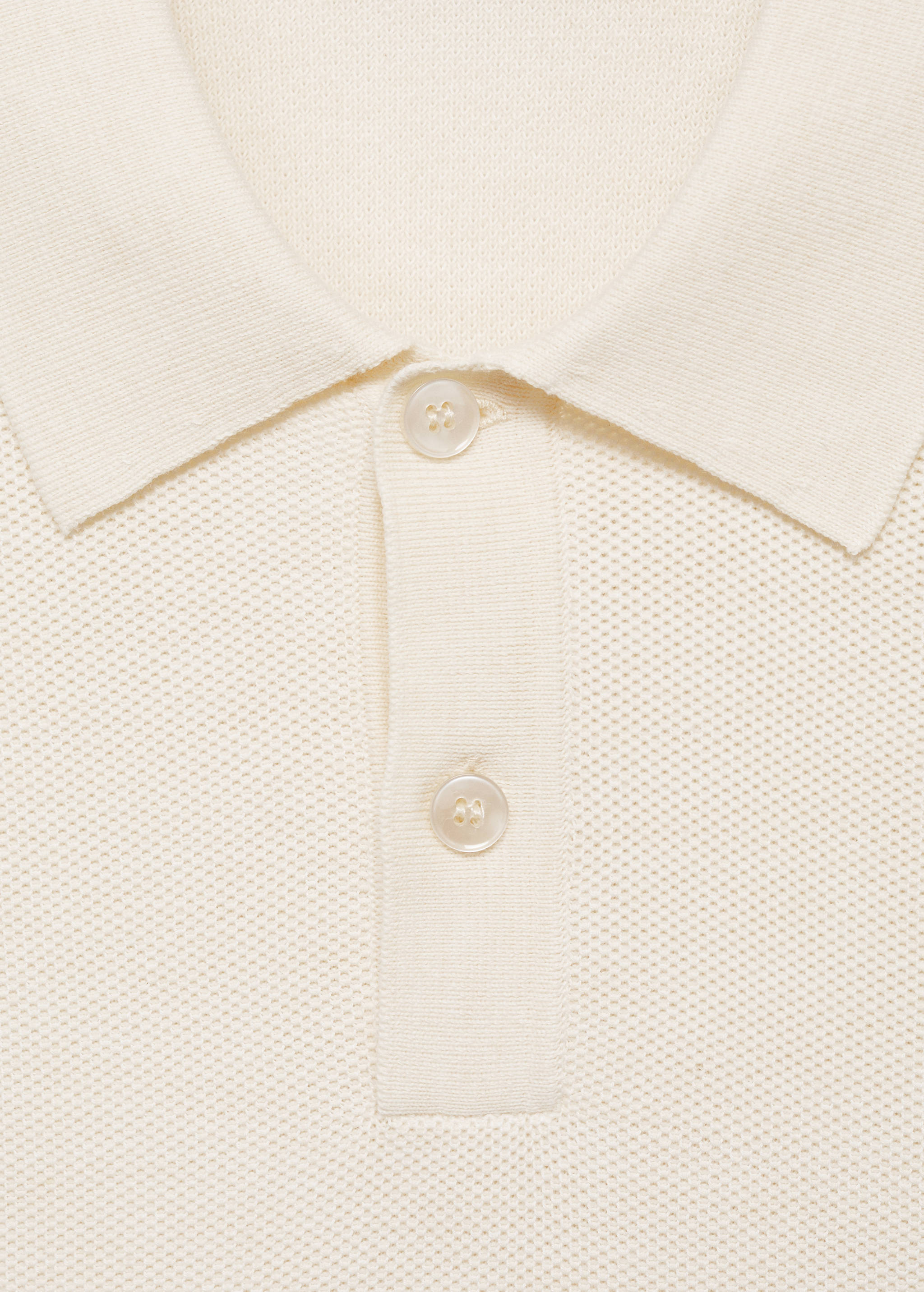 Knitted structured polo sweater - Details of the article 8