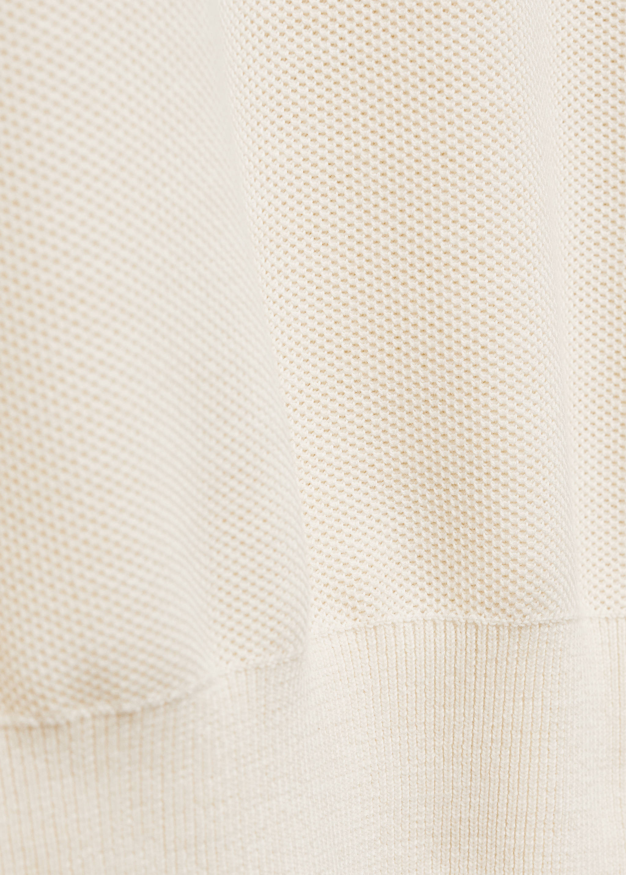 Knitted structured polo sweater - Details of the article 0