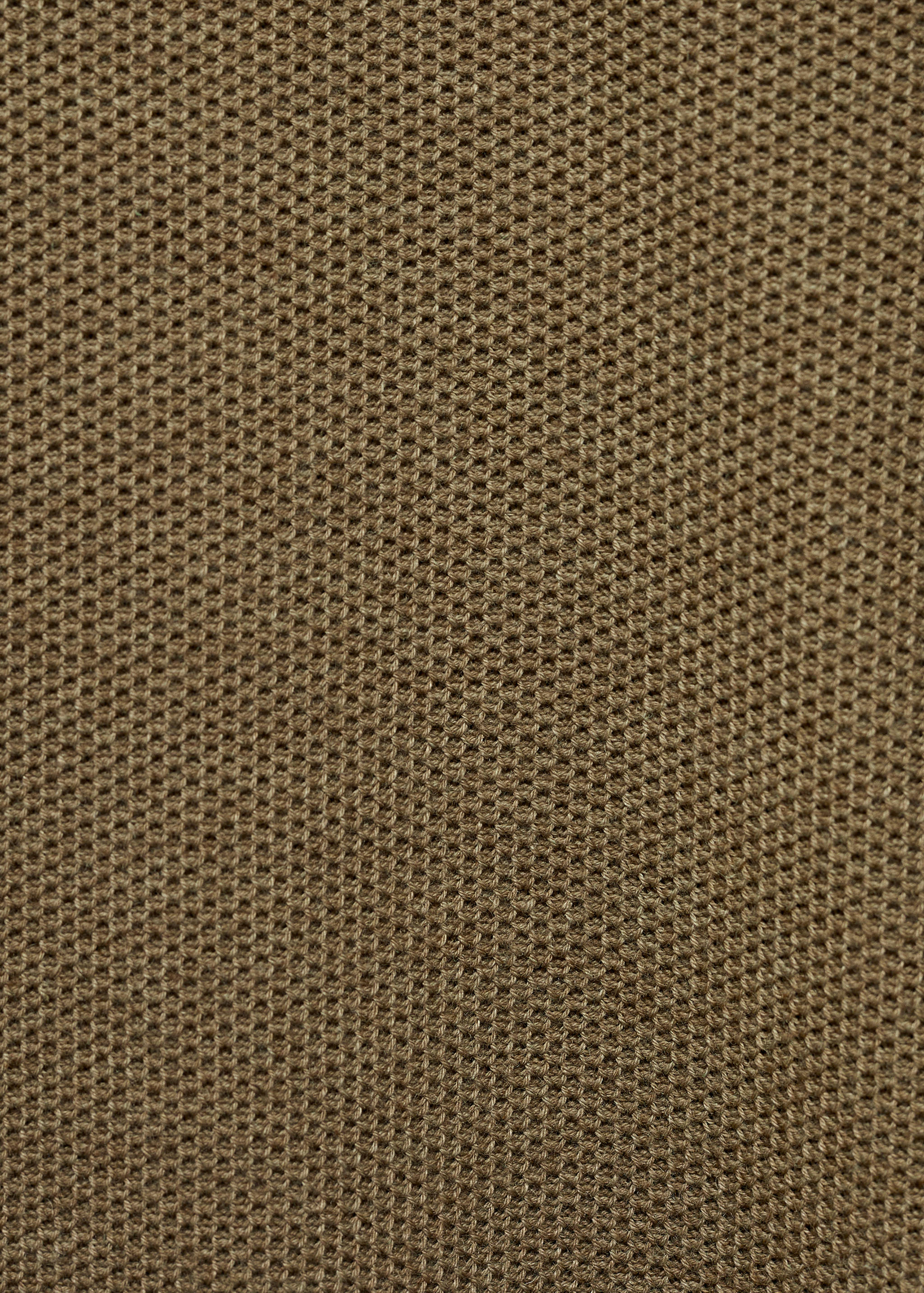 Knitted structured polo sweater - Details of the article 0