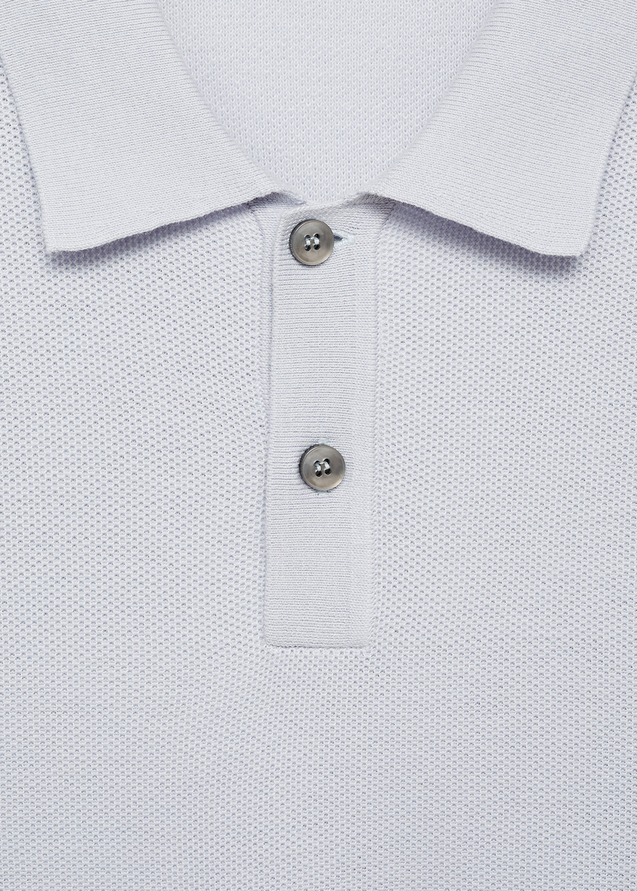 Knitted structured polo sweater - Details of the article 8