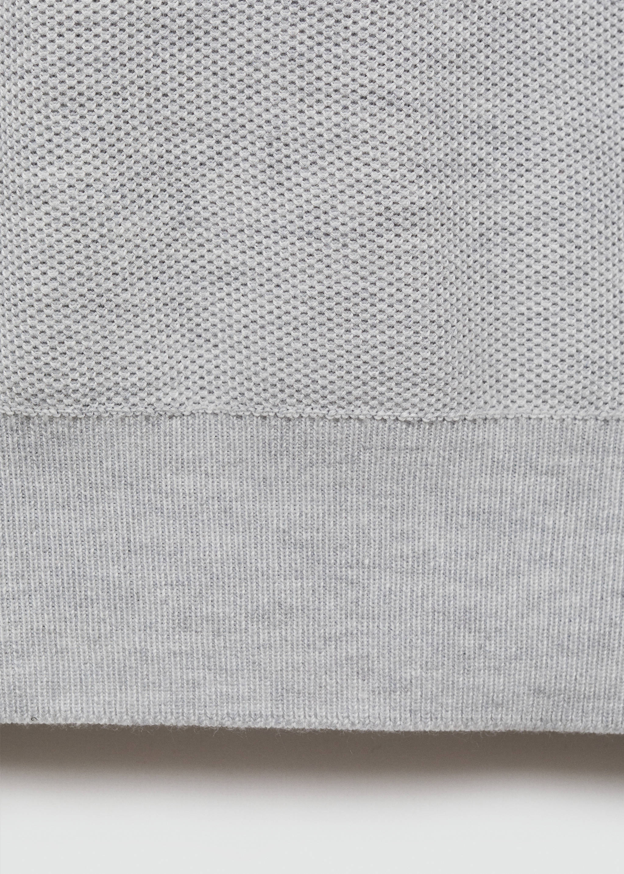 Knitted structured polo sweater - Details of the article 0