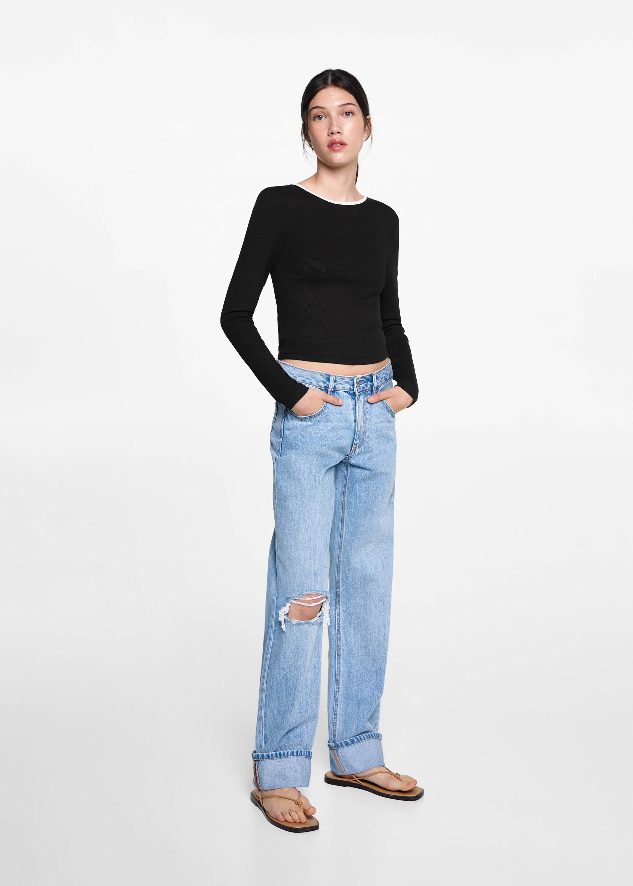 Gemêleerd T-shirt - Overzichtstekening