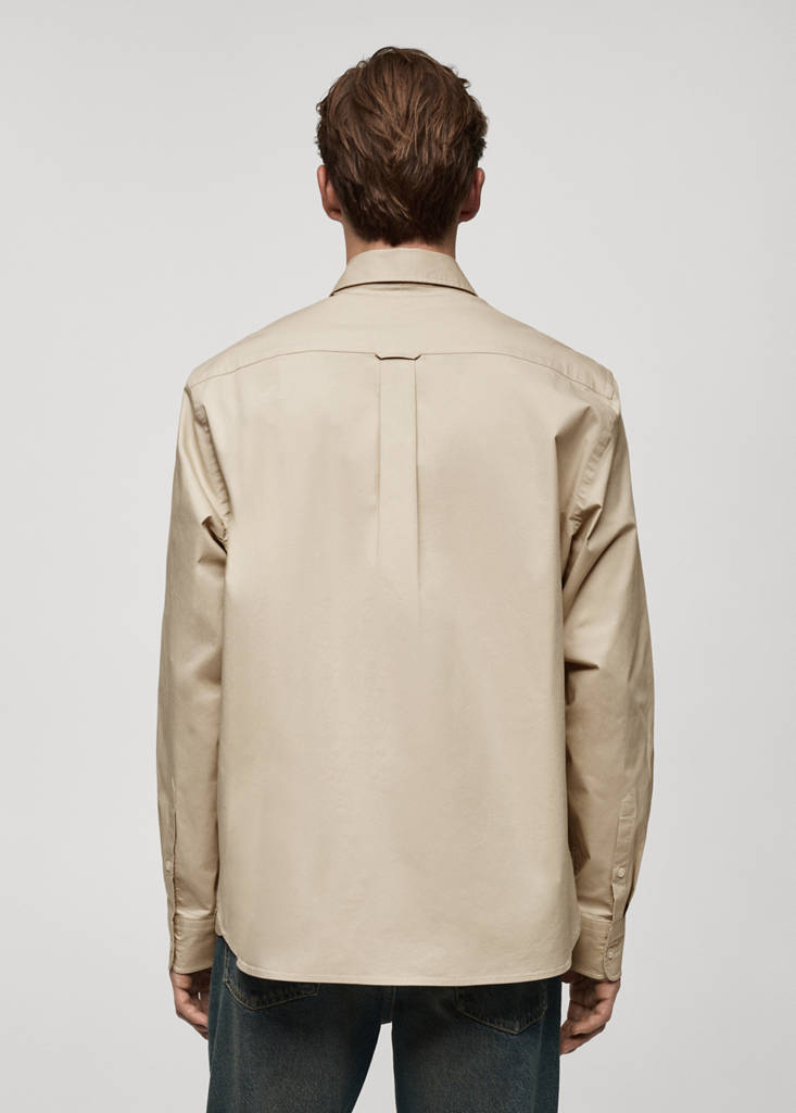 Regular fit cotton shirt — Beige
