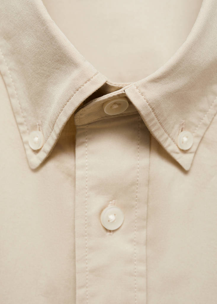 Regular fit cotton shirt — Beige