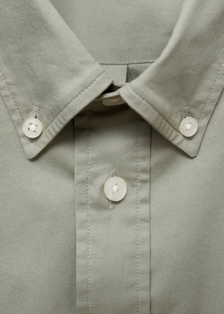 Regular fit cotton shirt — Khaki