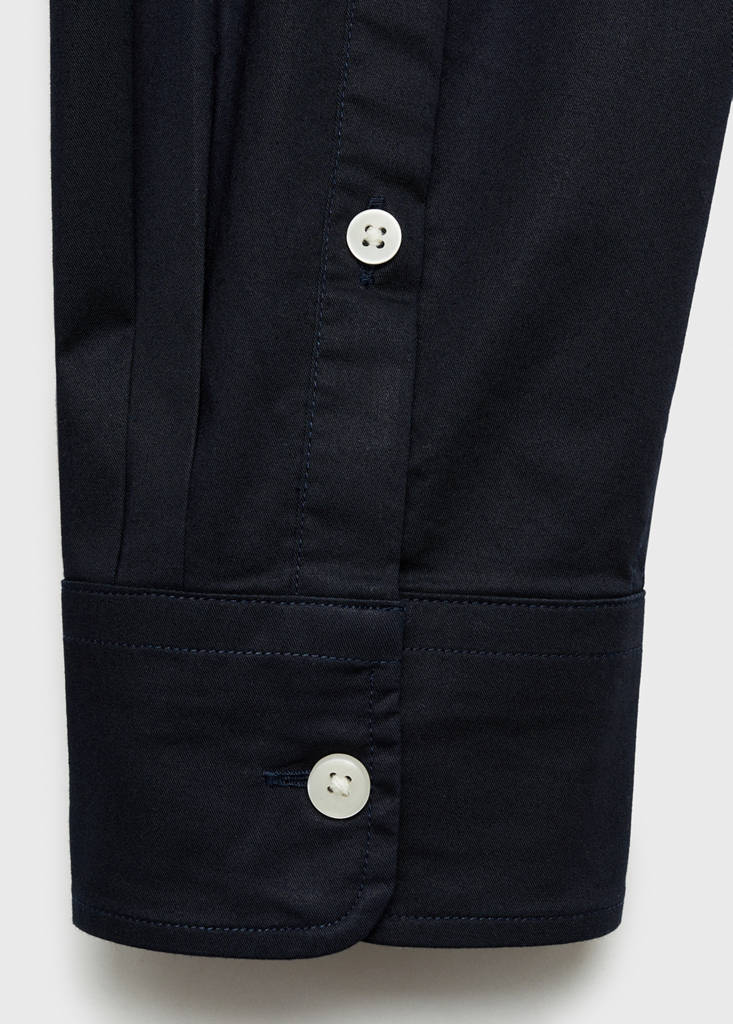Regular fit cotton shirt — Dark Navy