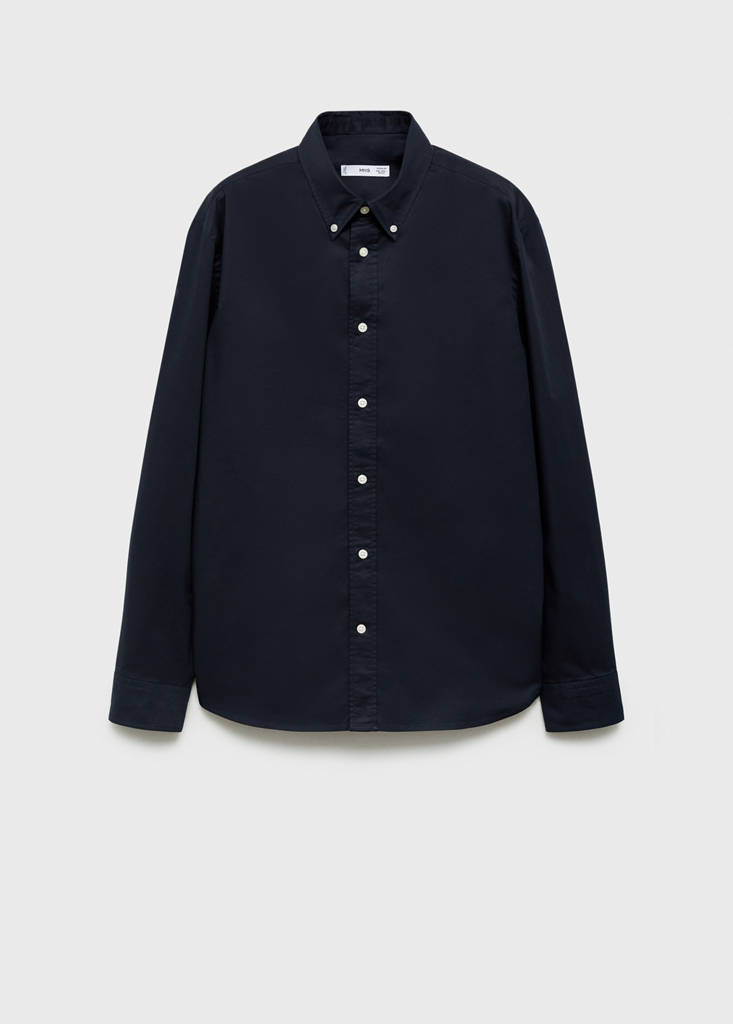 Regular fit cotton shirt — Dark Navy