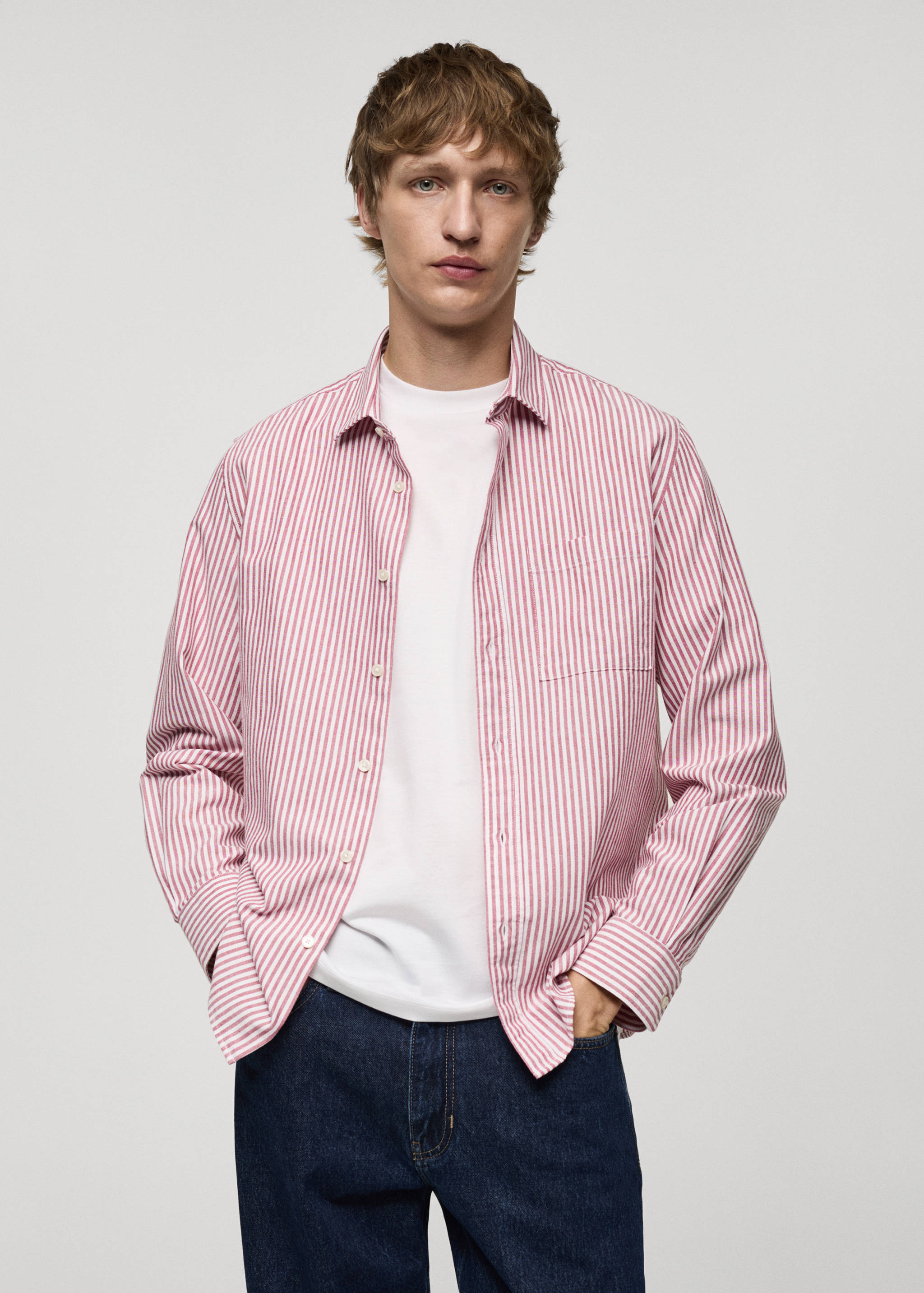 100% cotton kodak striped shirt - Medium plane