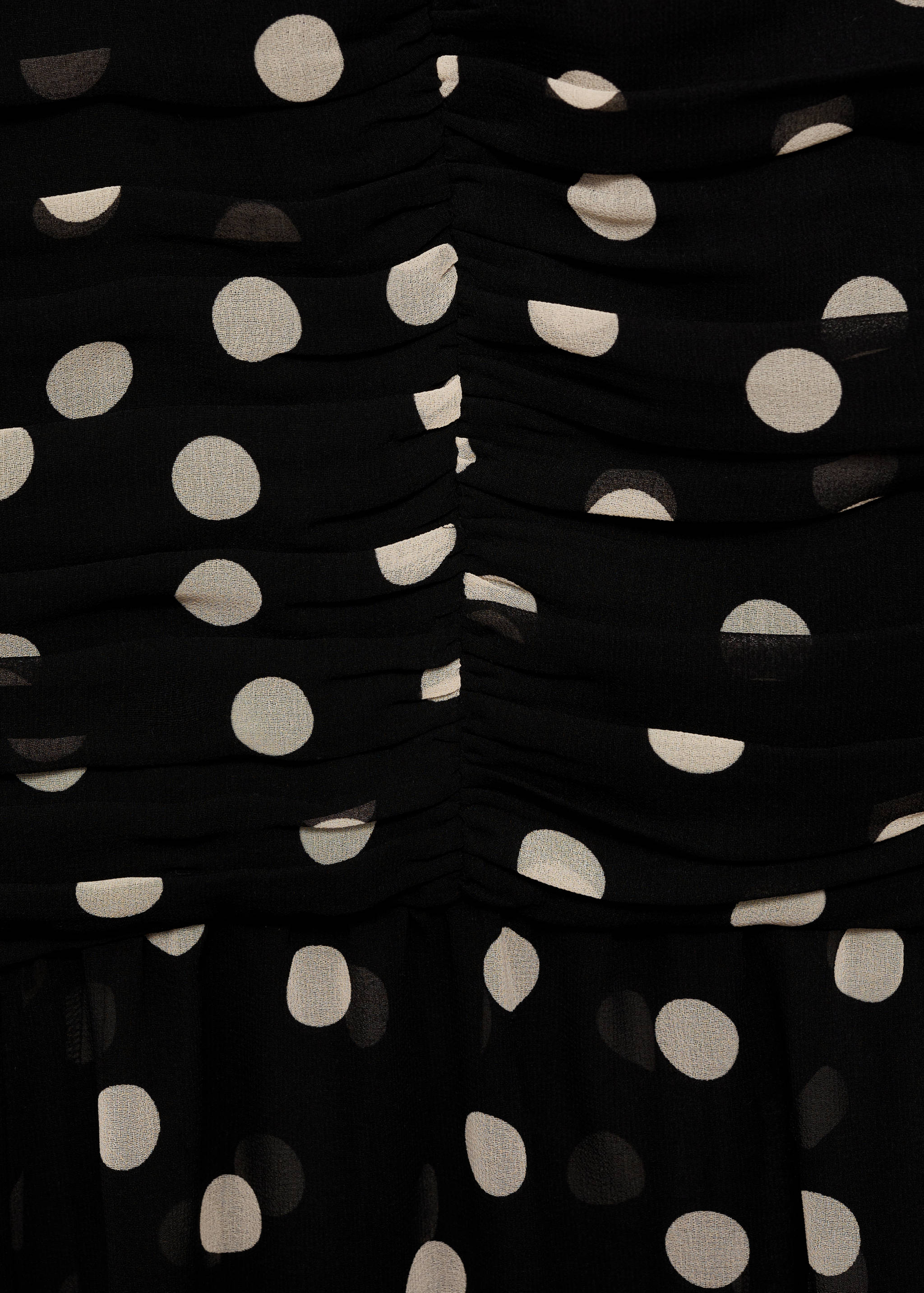 Polka dots draped dress - Details of the article 8
