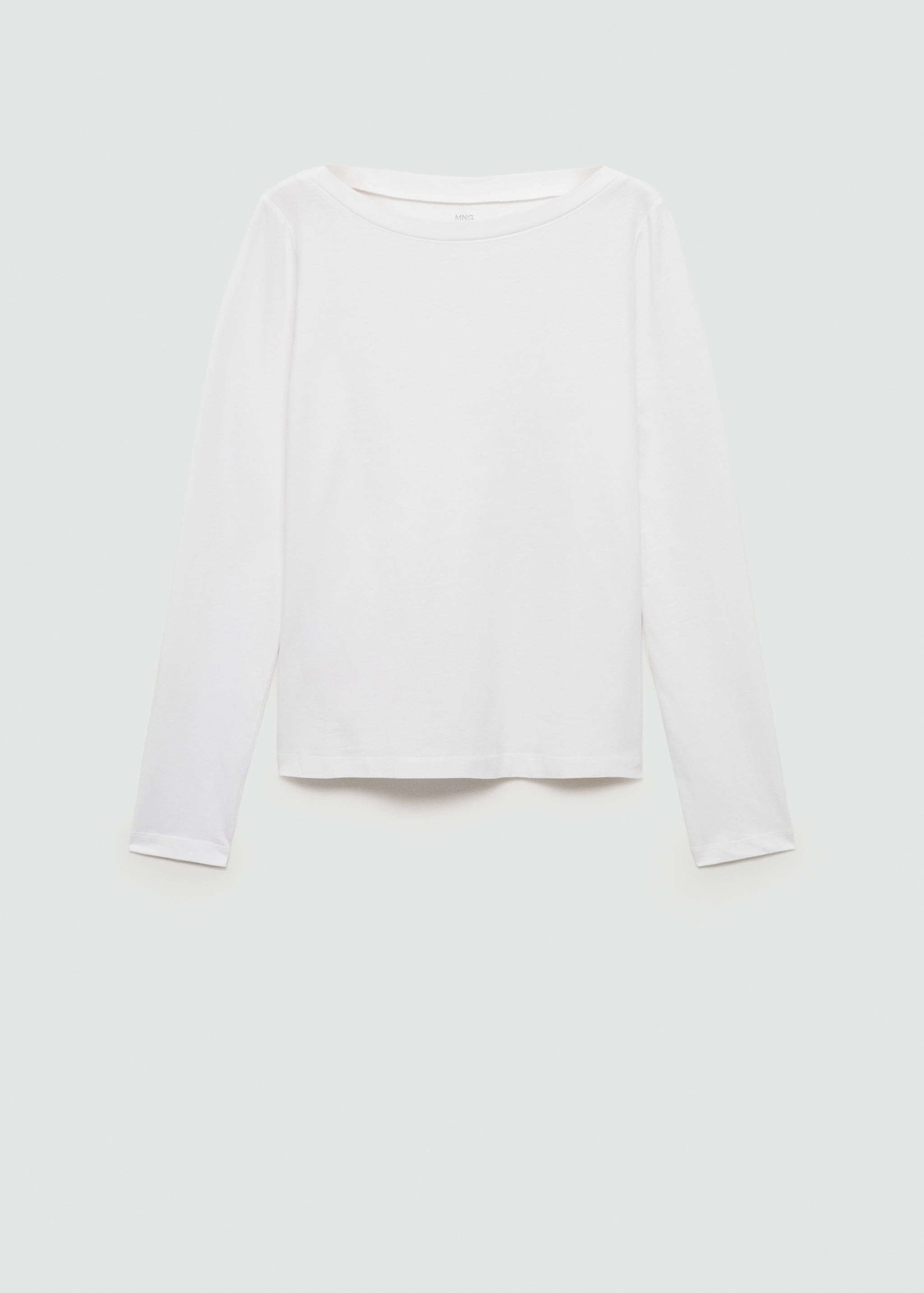 T-shirt met lange mouwen en boothals - Artikel zonder model