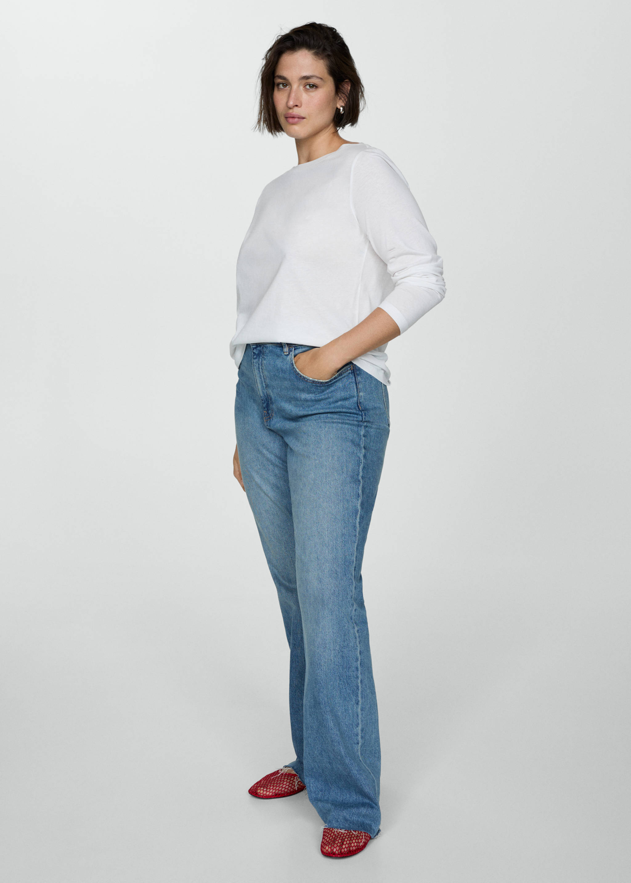 T-shirt met lange mouwen en boothals - Detail van het artikel 3