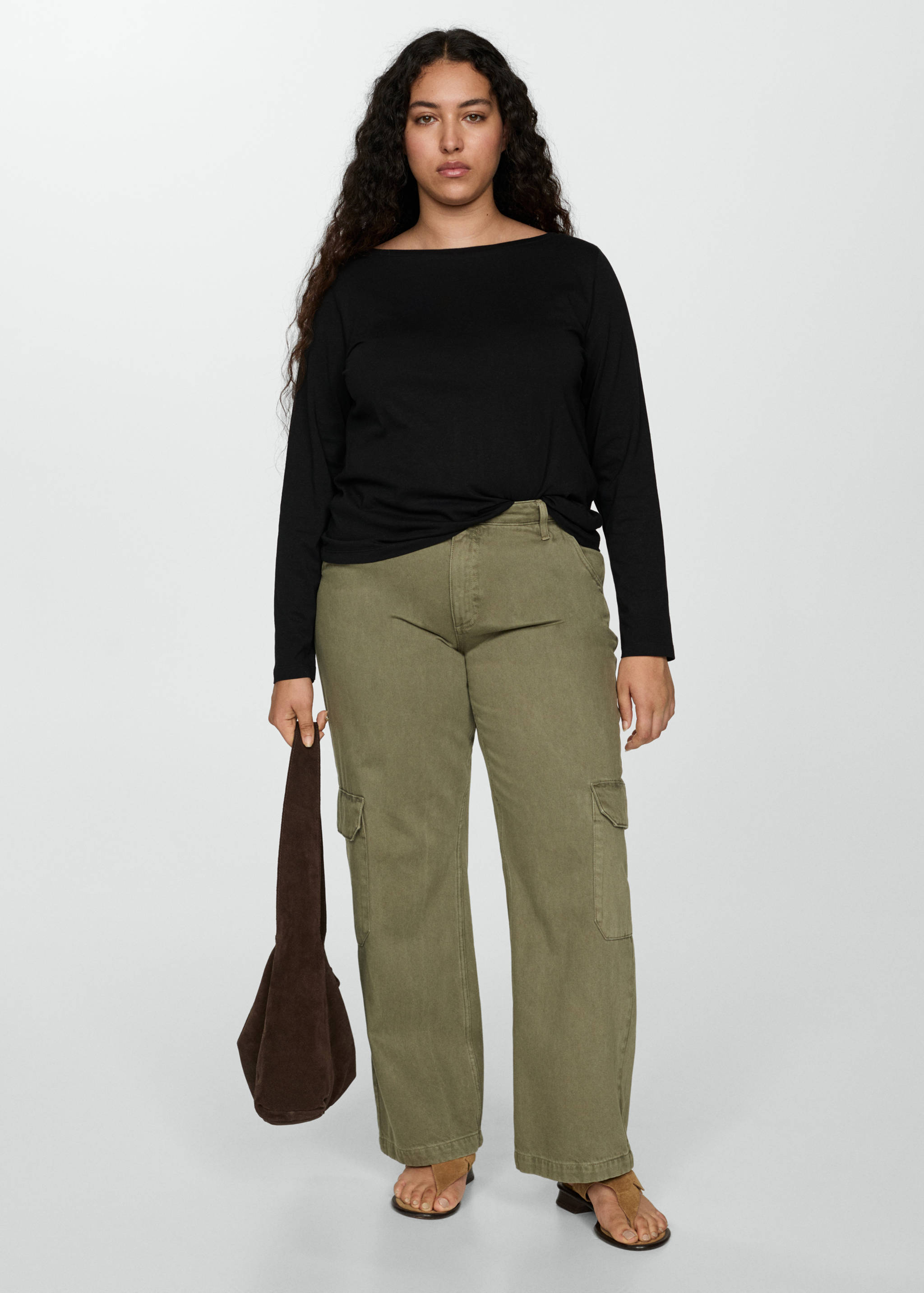 T-shirt met lange mouwen en boothals - Detail van het artikel 3