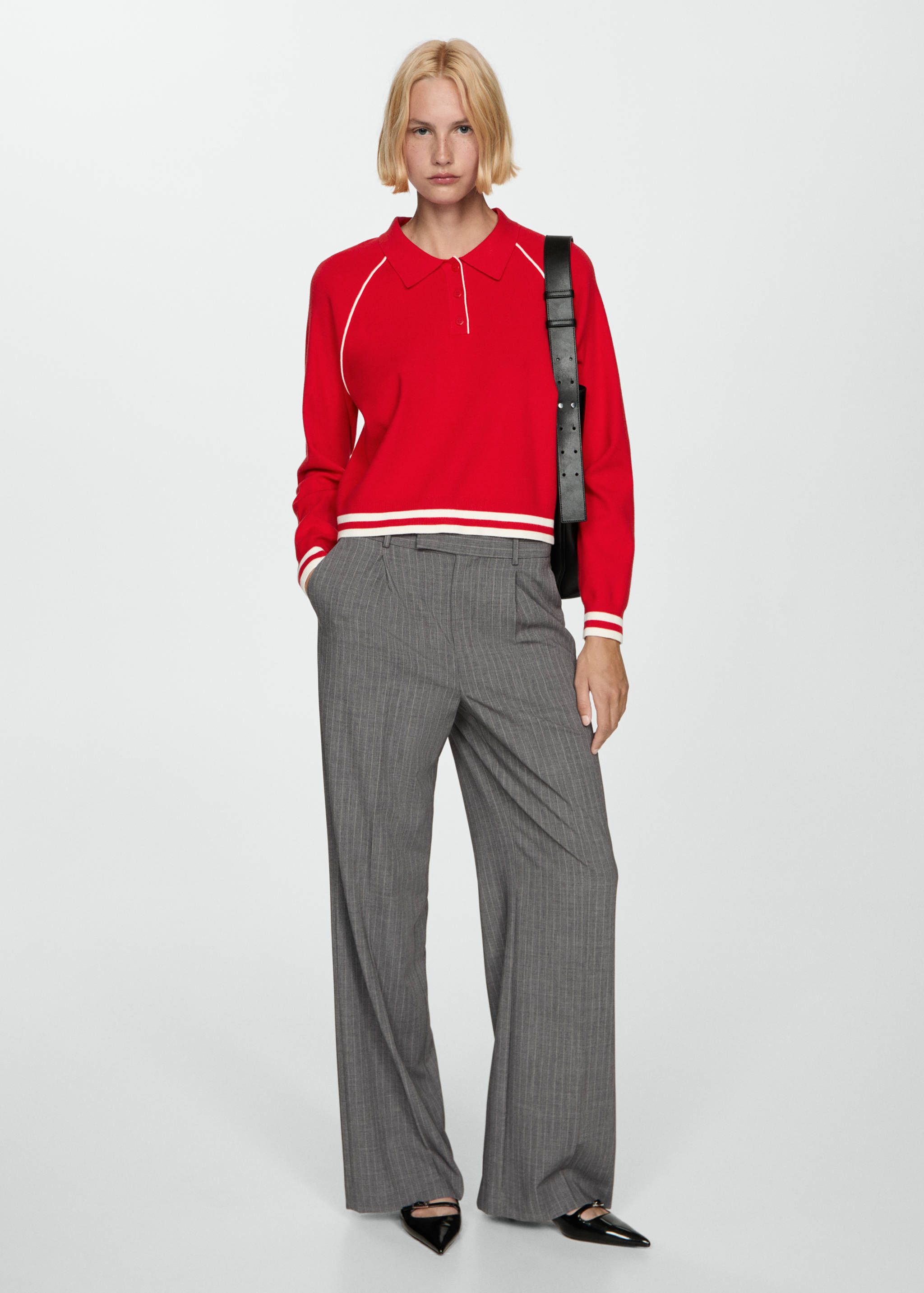 Svetr s kontrastními lemy - Celkový náhled