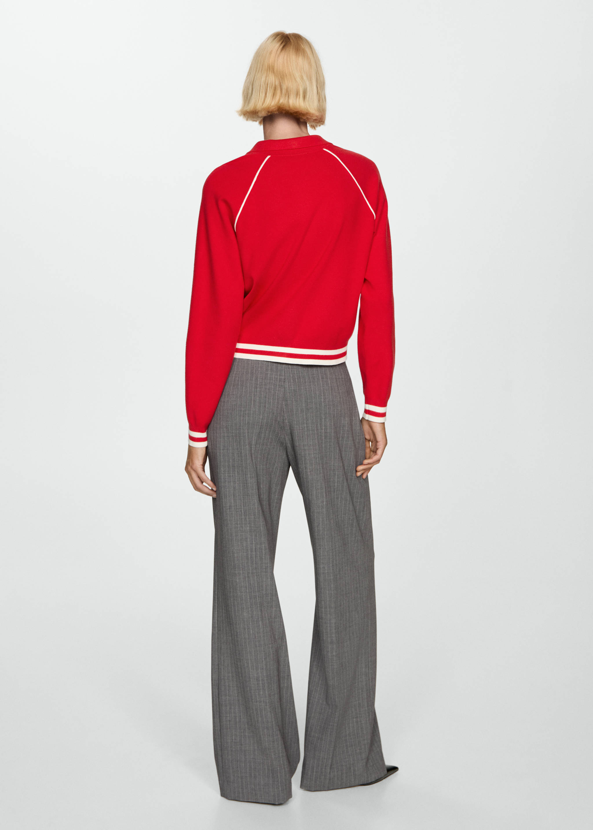 Svetr s kontrastními lemy - Zadní strana zboží