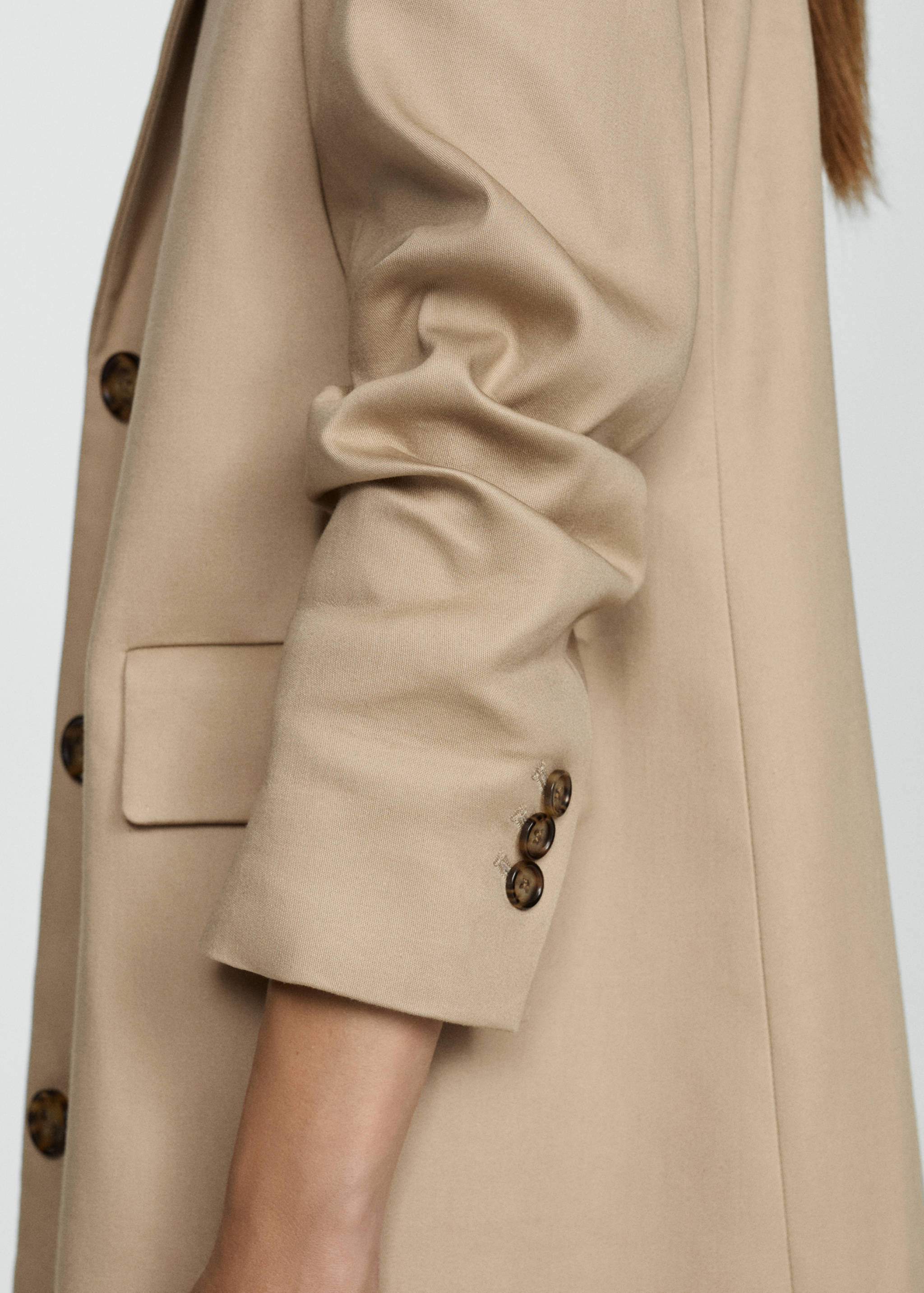 Manteau midi coton droit - Détail de l'article 2