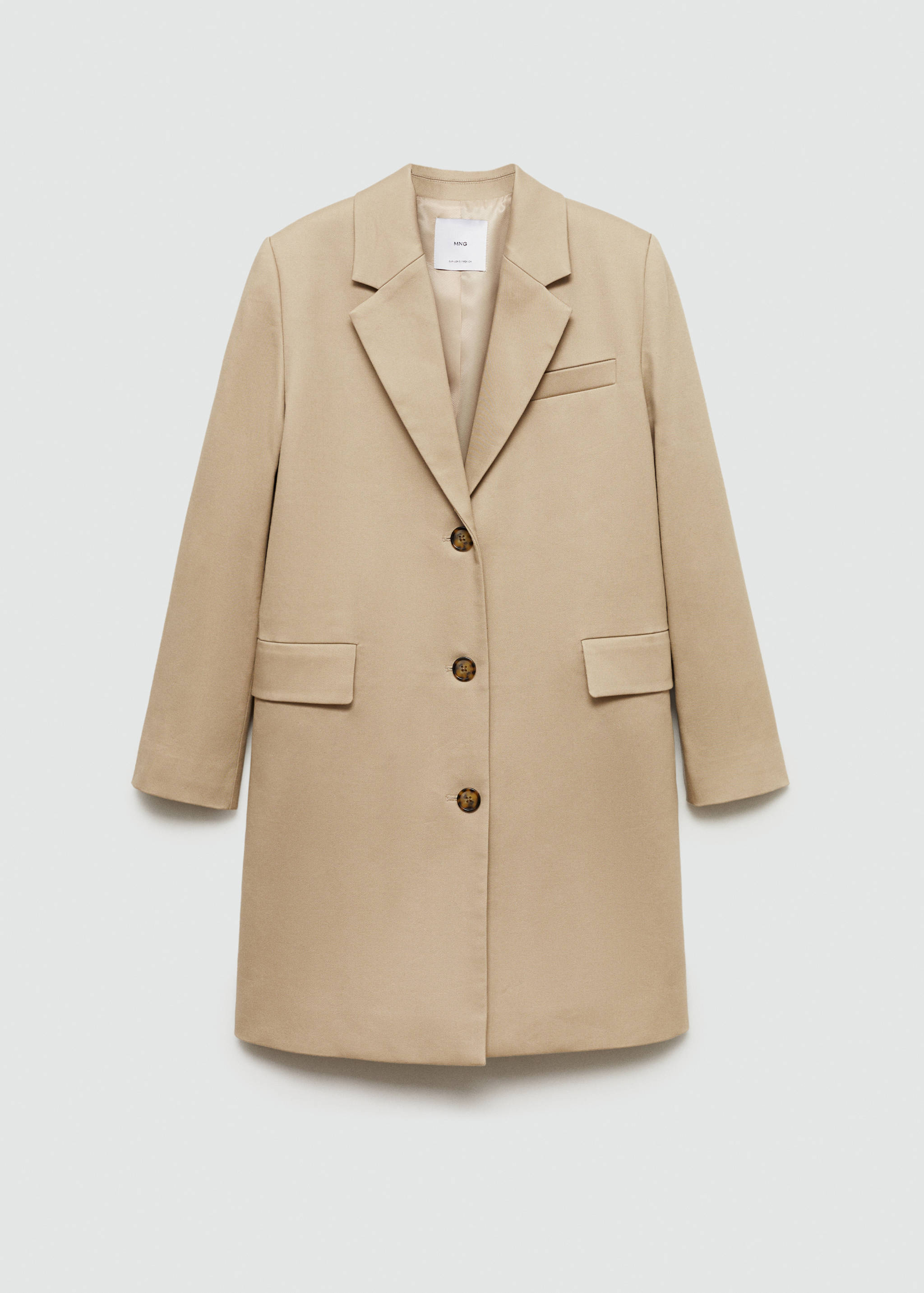 Manteau midi coton droit - Article sans modèle