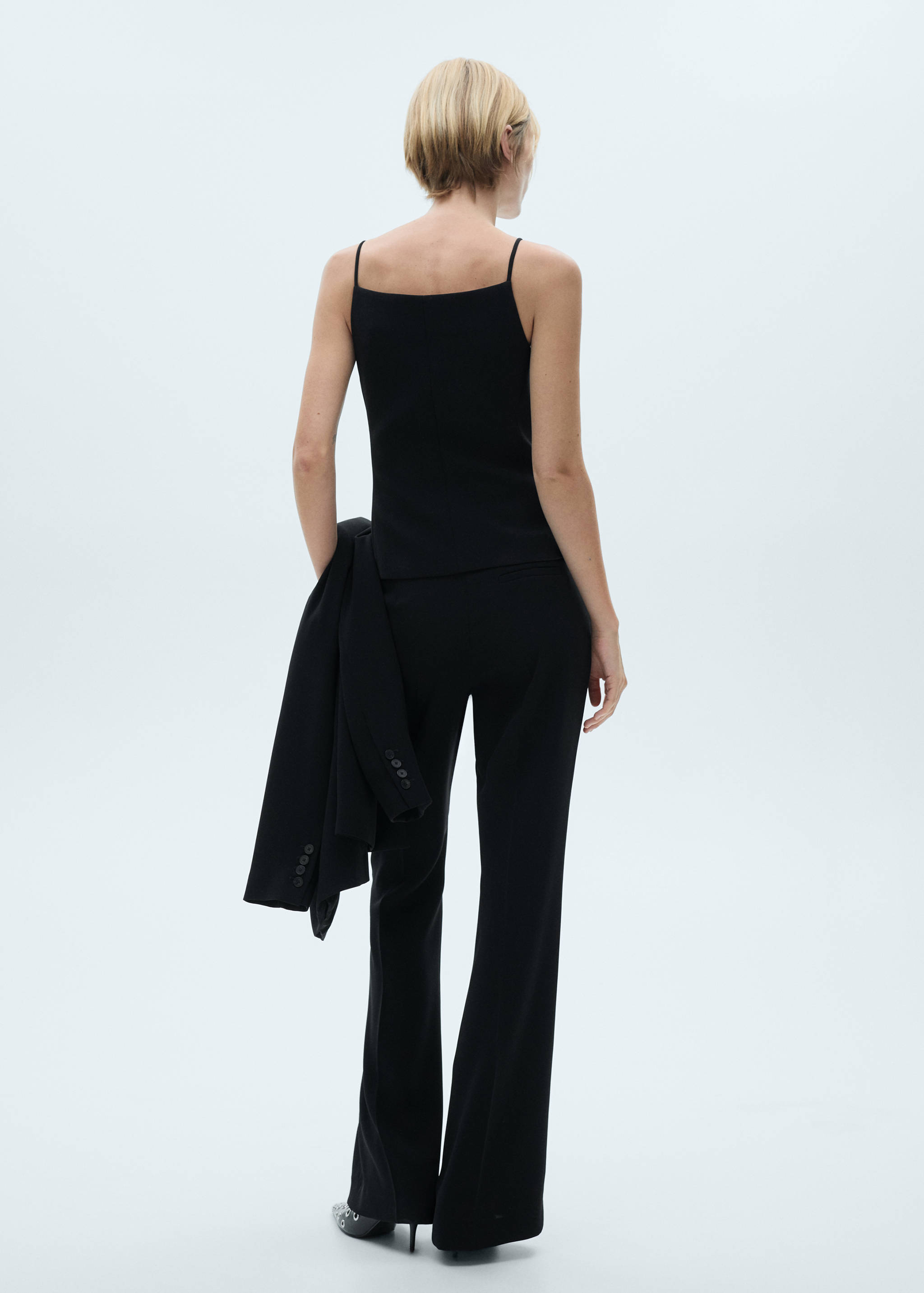 Halter-neck gilet with buttons - Reverse of the article