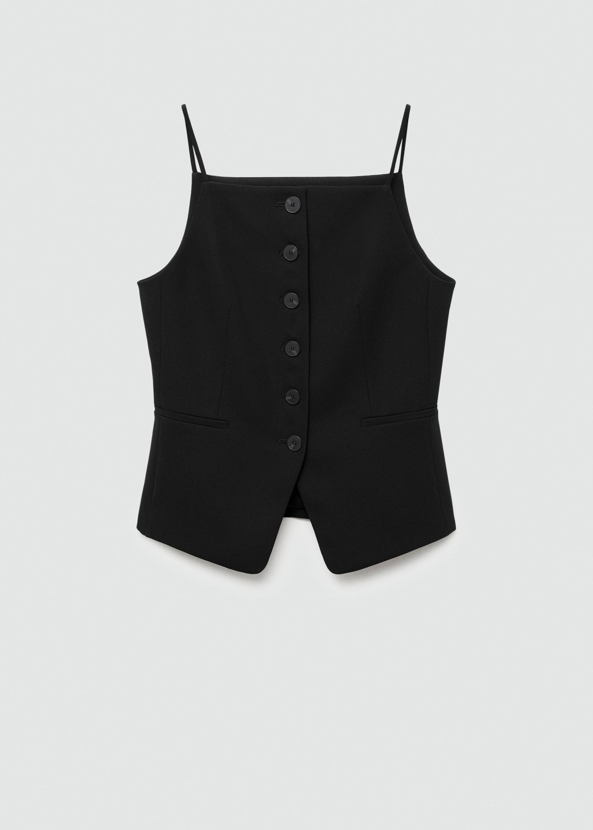 Halter-neck gilet with buttons - Article without model