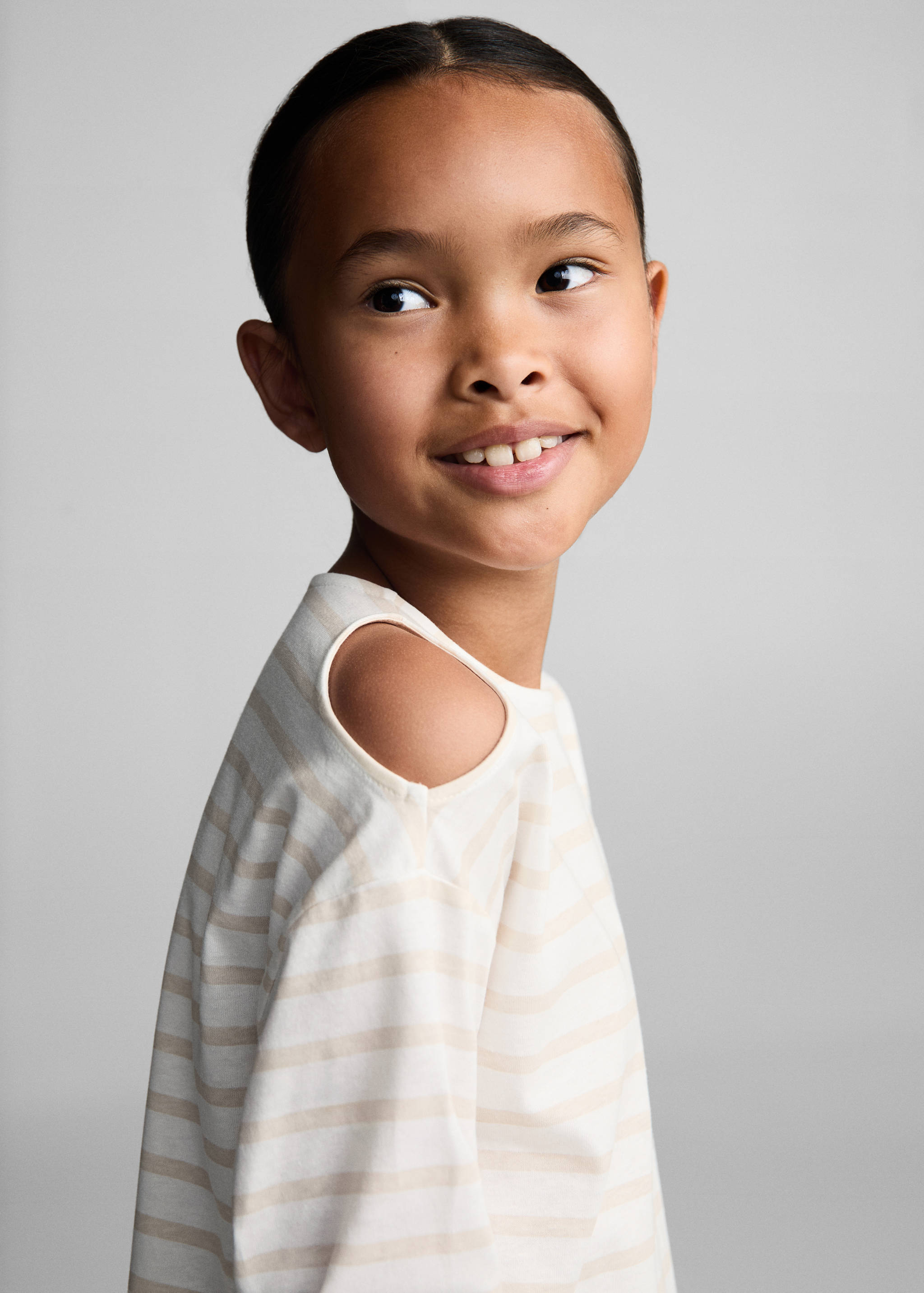 棉质露肩T恤 - null