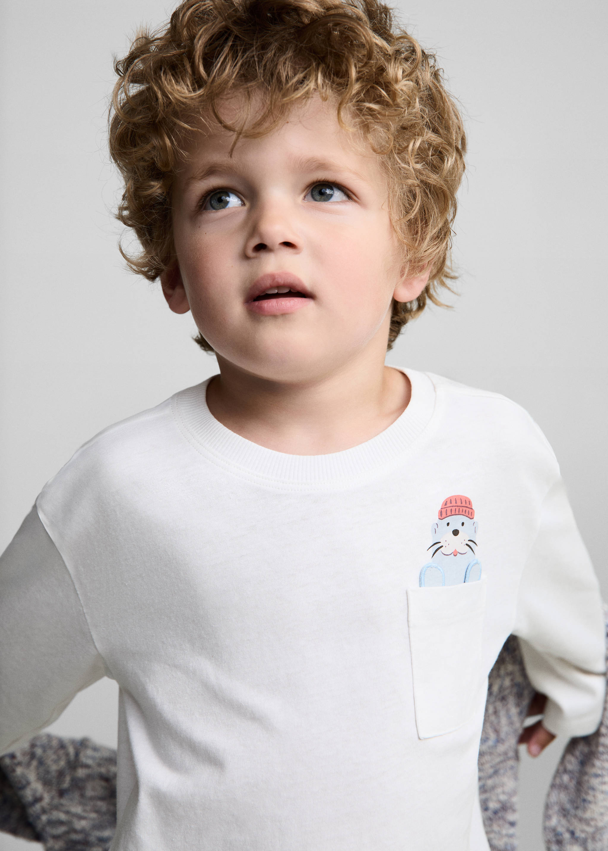 T-shirt coton détail brodé - Détail de l'article 1