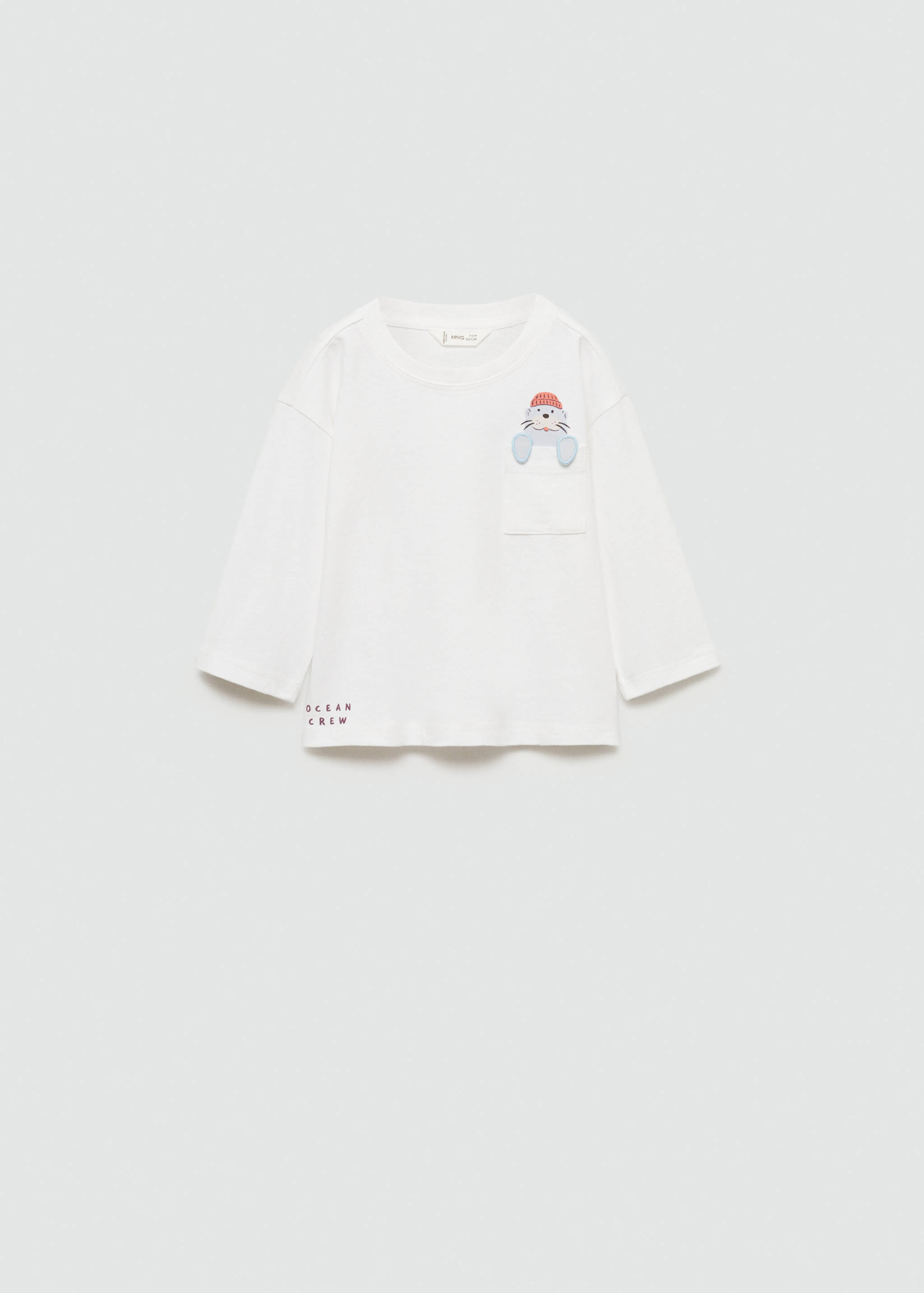 T-shirt coton détail brodé - Article sans modèle