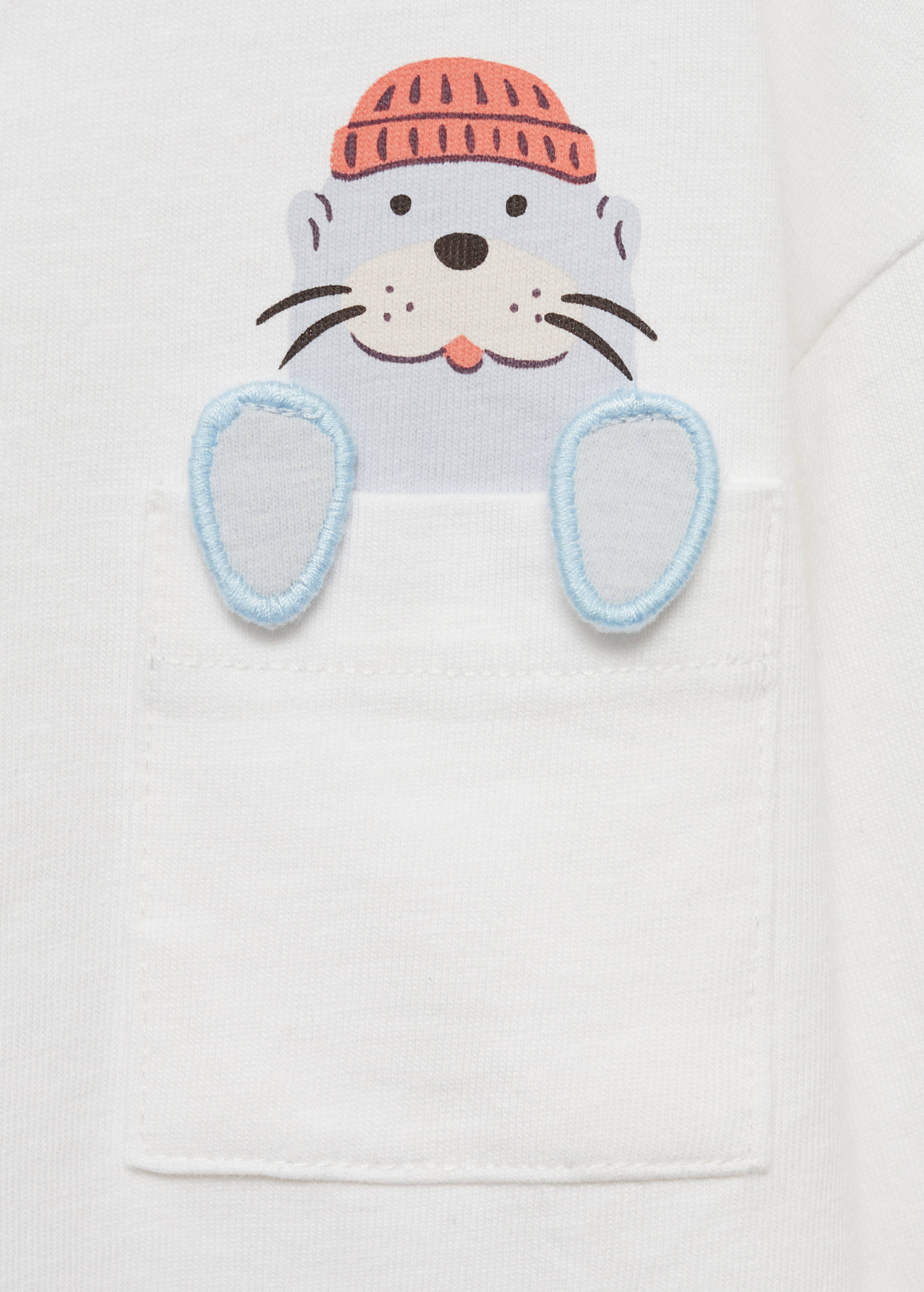 T-shirt coton détail brodé - Détail de l'article 8