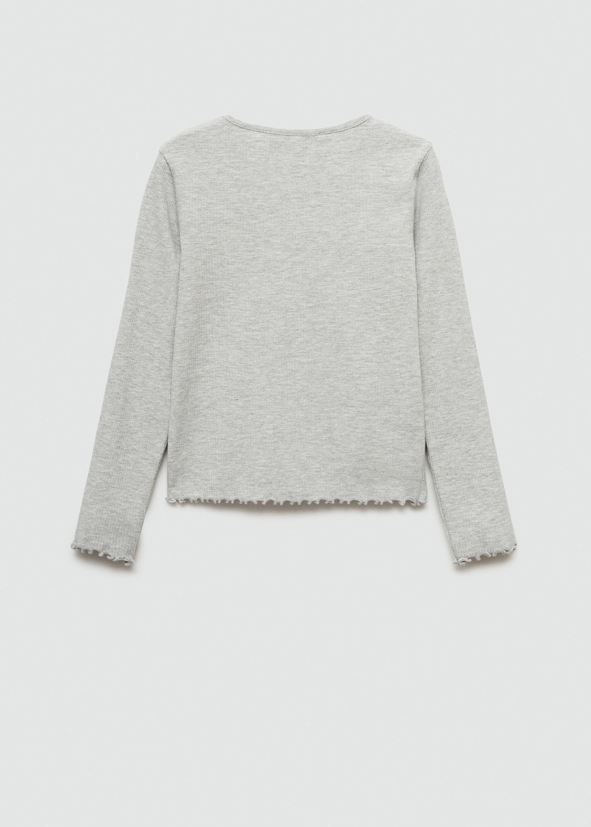 Ribbed long-sleeved t-shirt - Reverse of the article