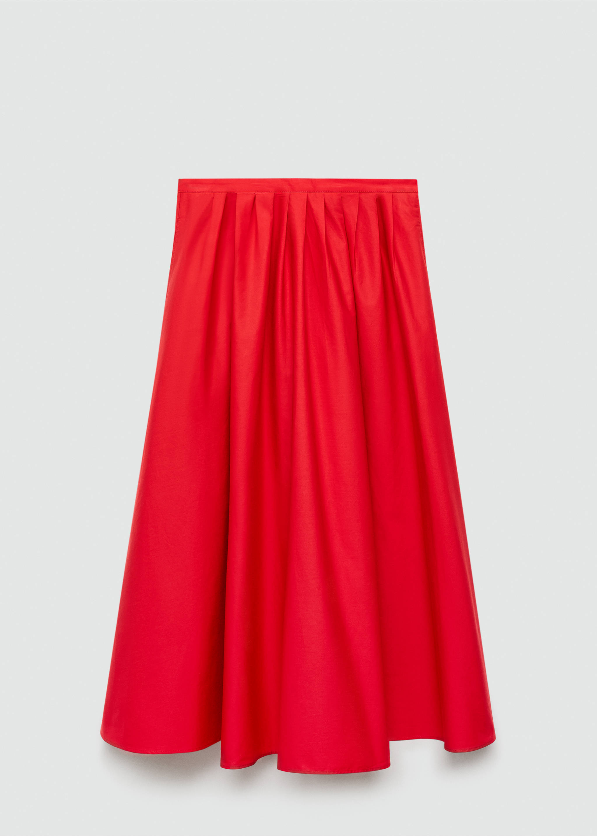 İri pileli midi etek - Modelsiz ürün, Kırmızı. Ref: 77024791-00.