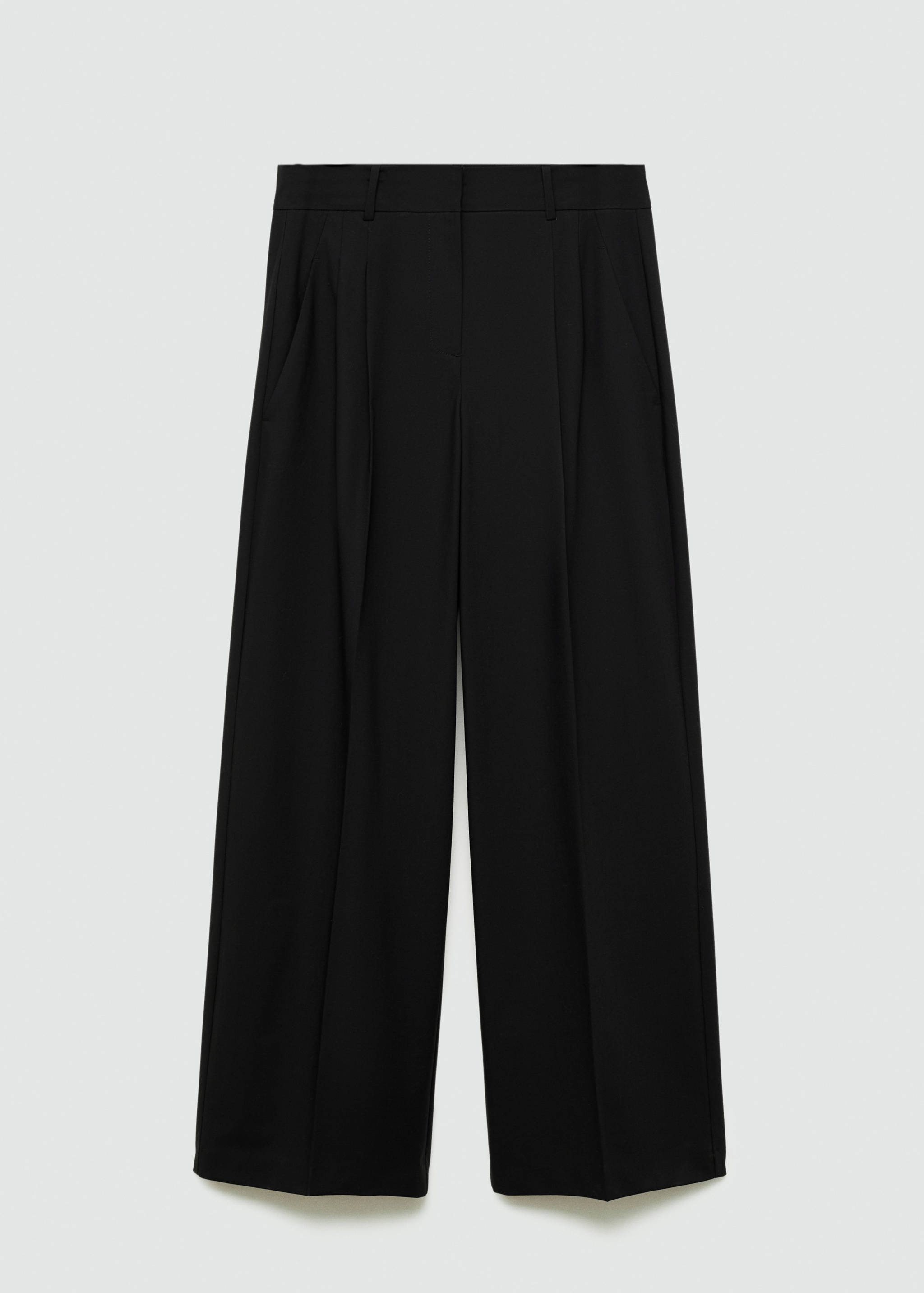 Straight-fit pleated trousers - Article without model