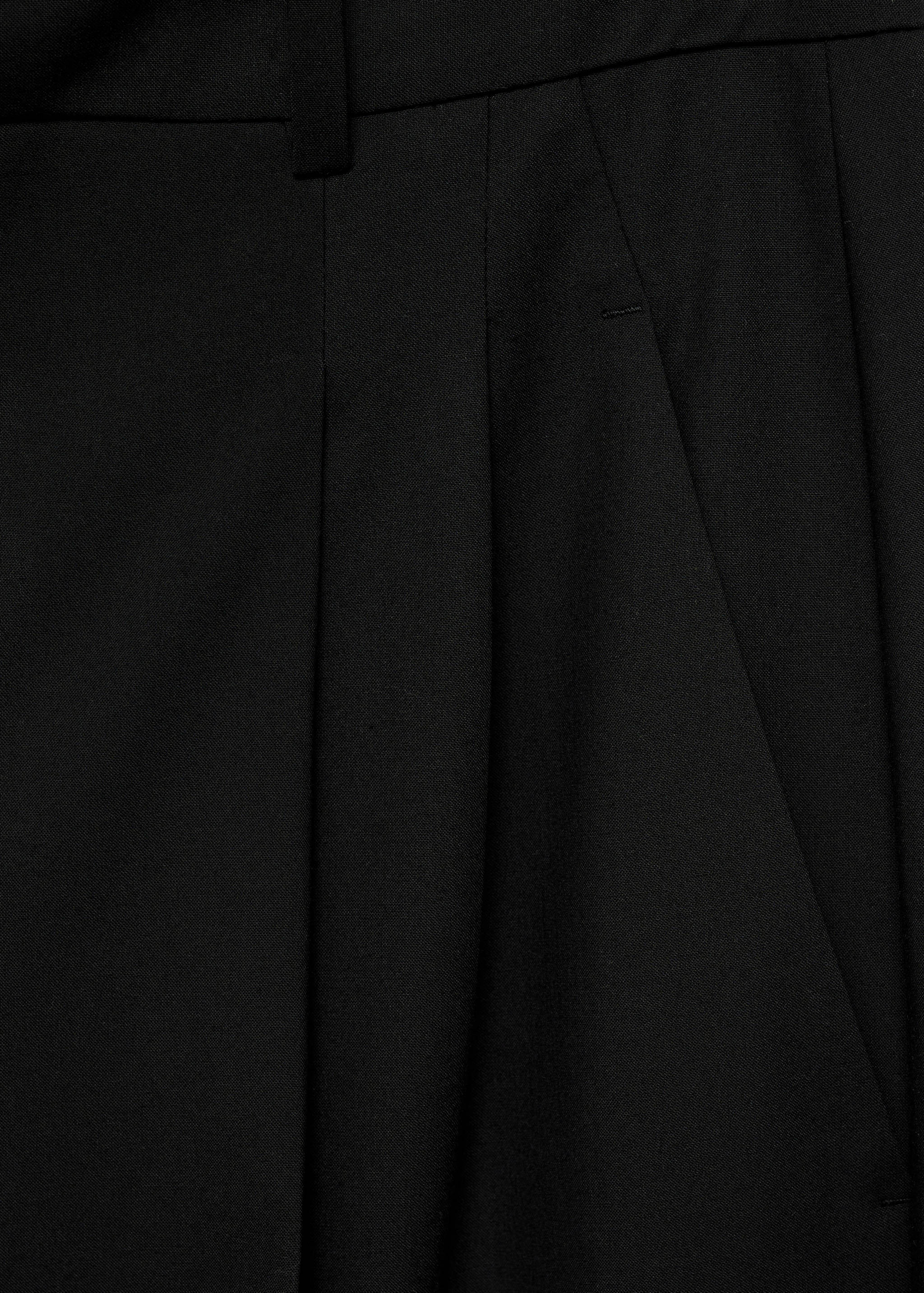 Straight-fit pleated trousers - Details of the article 0