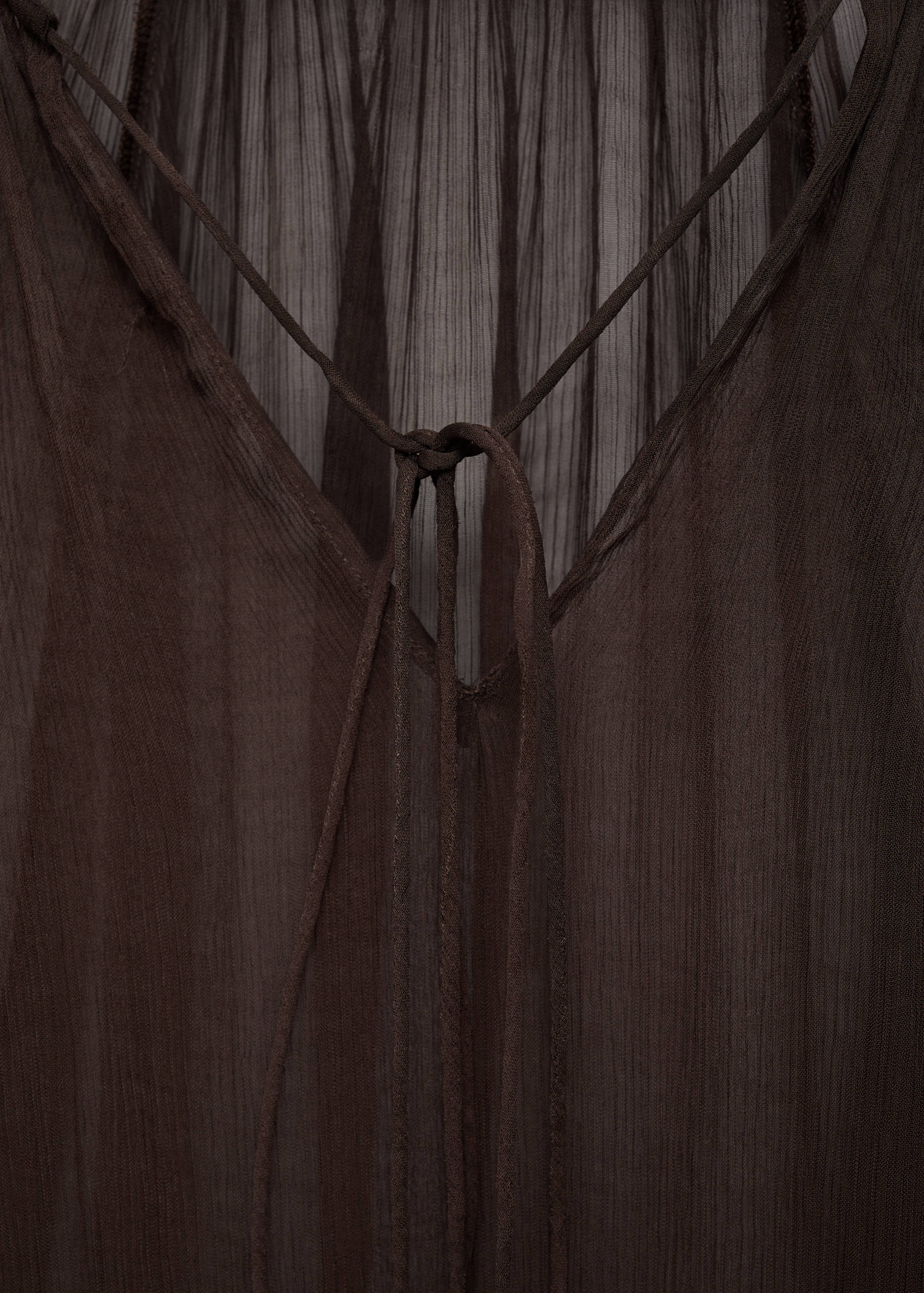 Cropped ruffled chiffon blouse - Details of the article 0