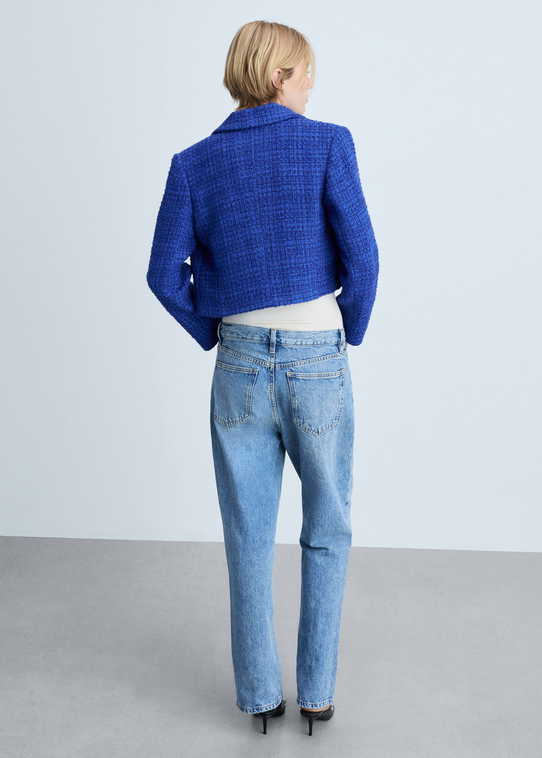 Tweed jacket with buttons - Reverse of the article