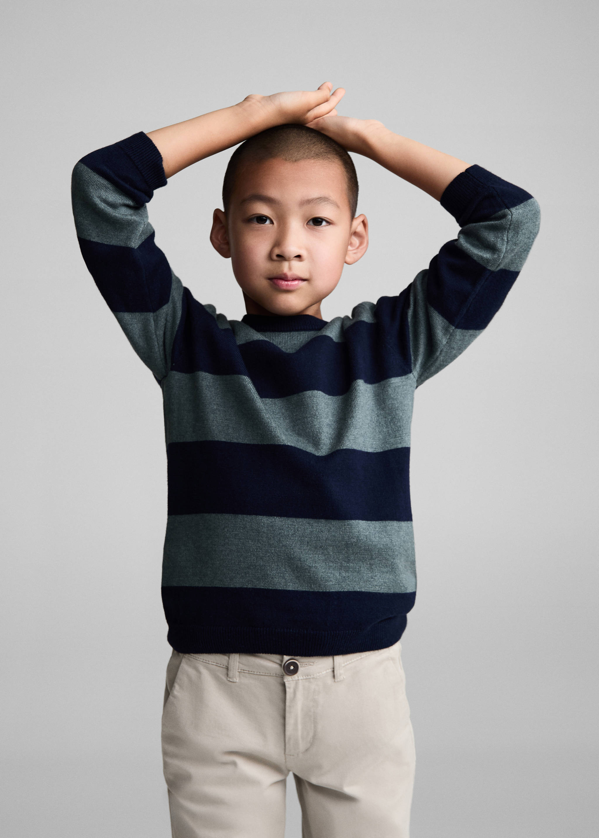 条纹针织毛衣 - null