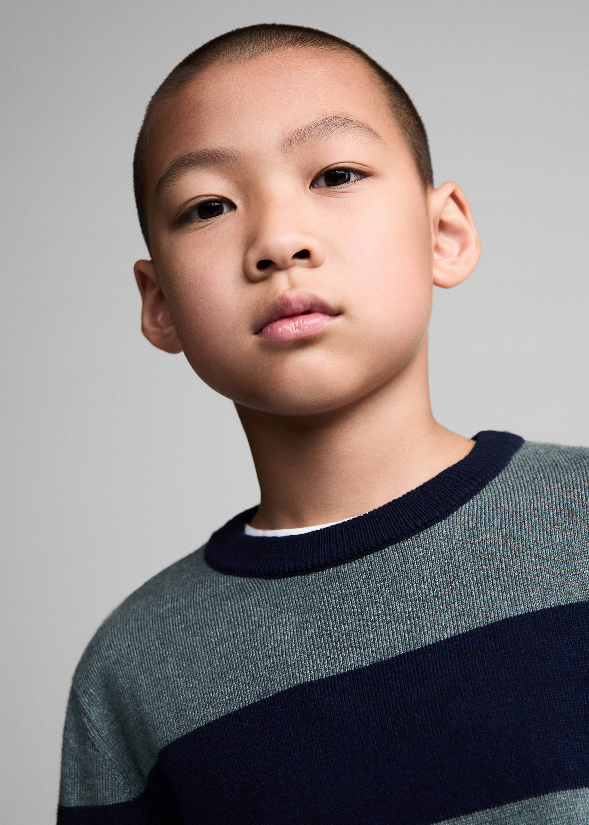 条纹针织毛衣 - null