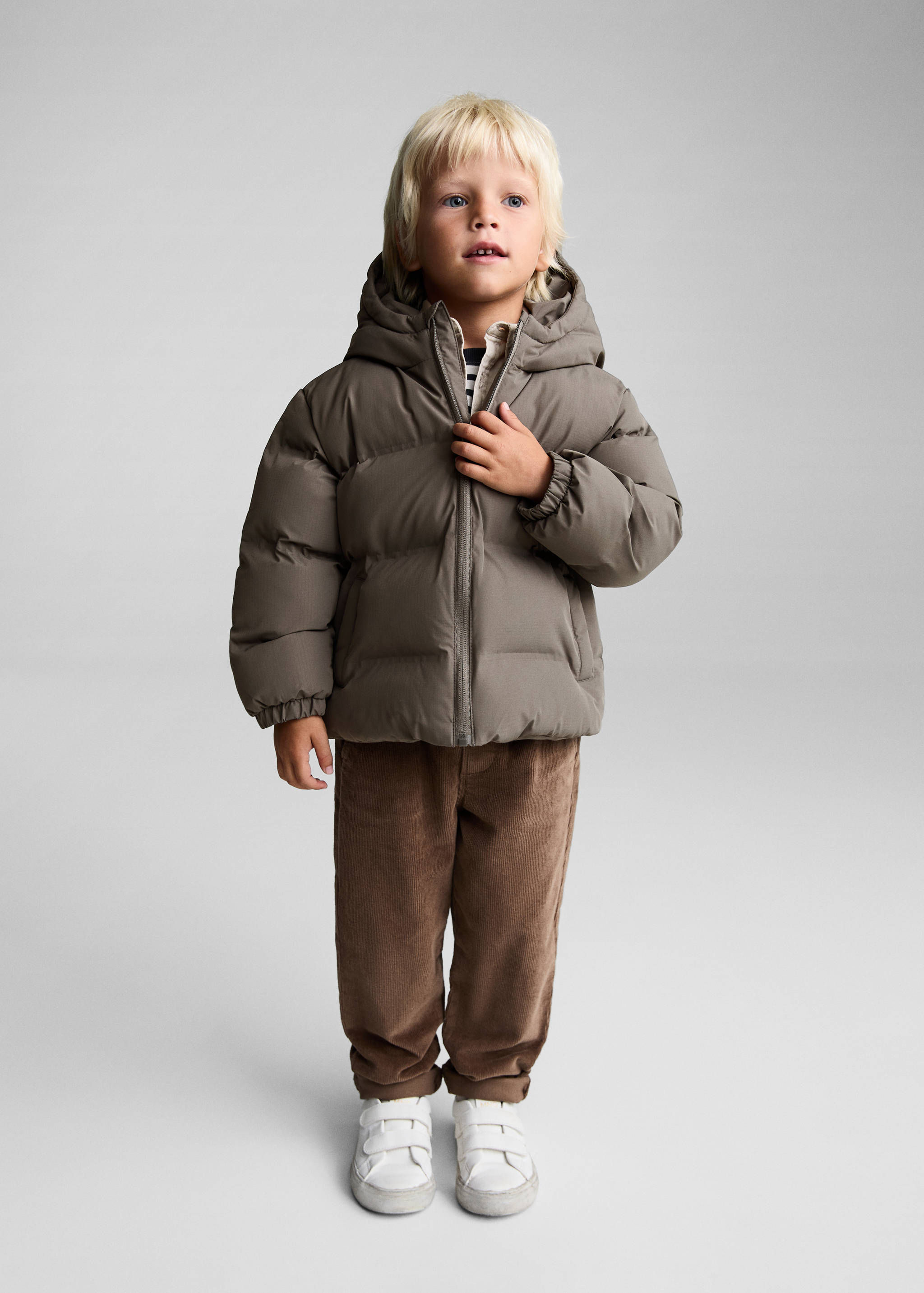 Hood puffer coat - General plane