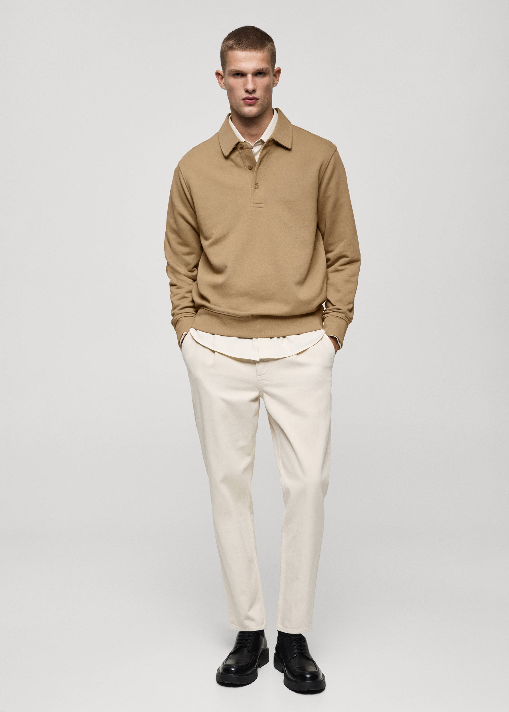 Sweat-shirt polo 100 % coton - Plan général