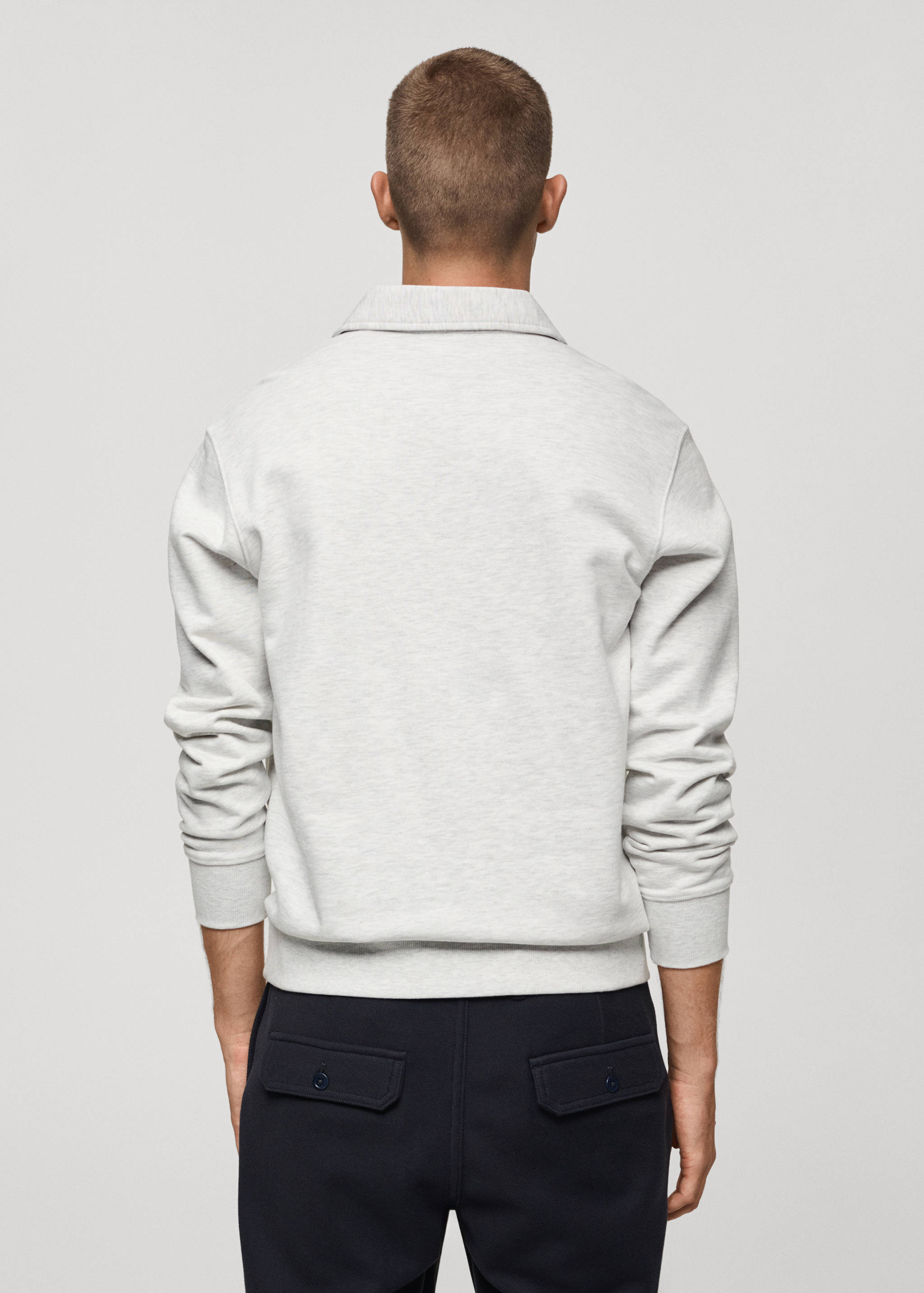 Sweat-shirt polo 100 % coton - Verso de l’article
